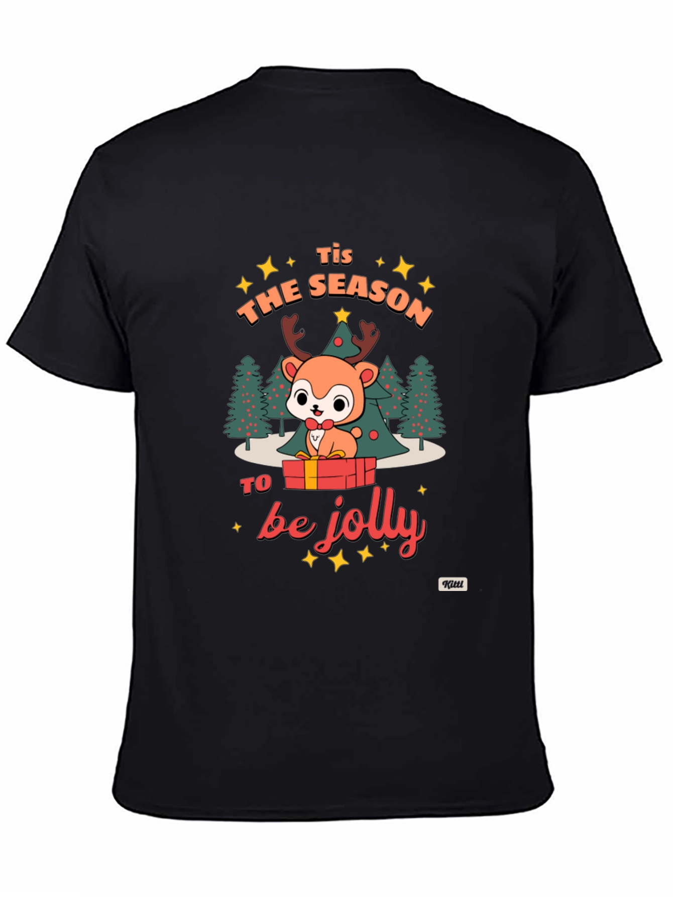 Festive Deer Graphic T-Shirt