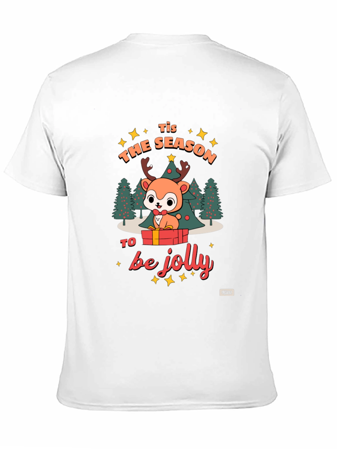 Festive Deer Graphic T-Shirt