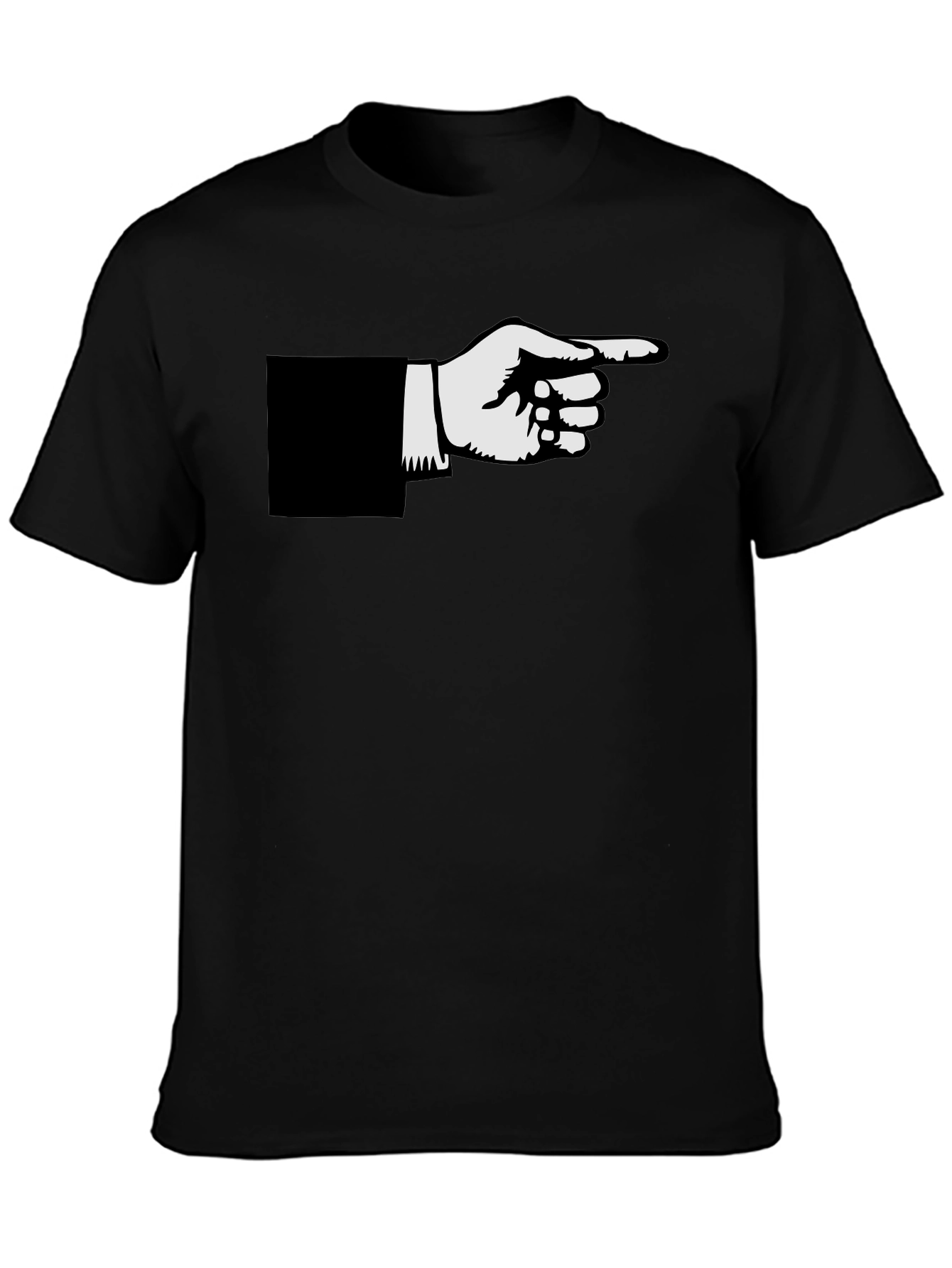 Pointing Hand Graphic Black T-Shirt
