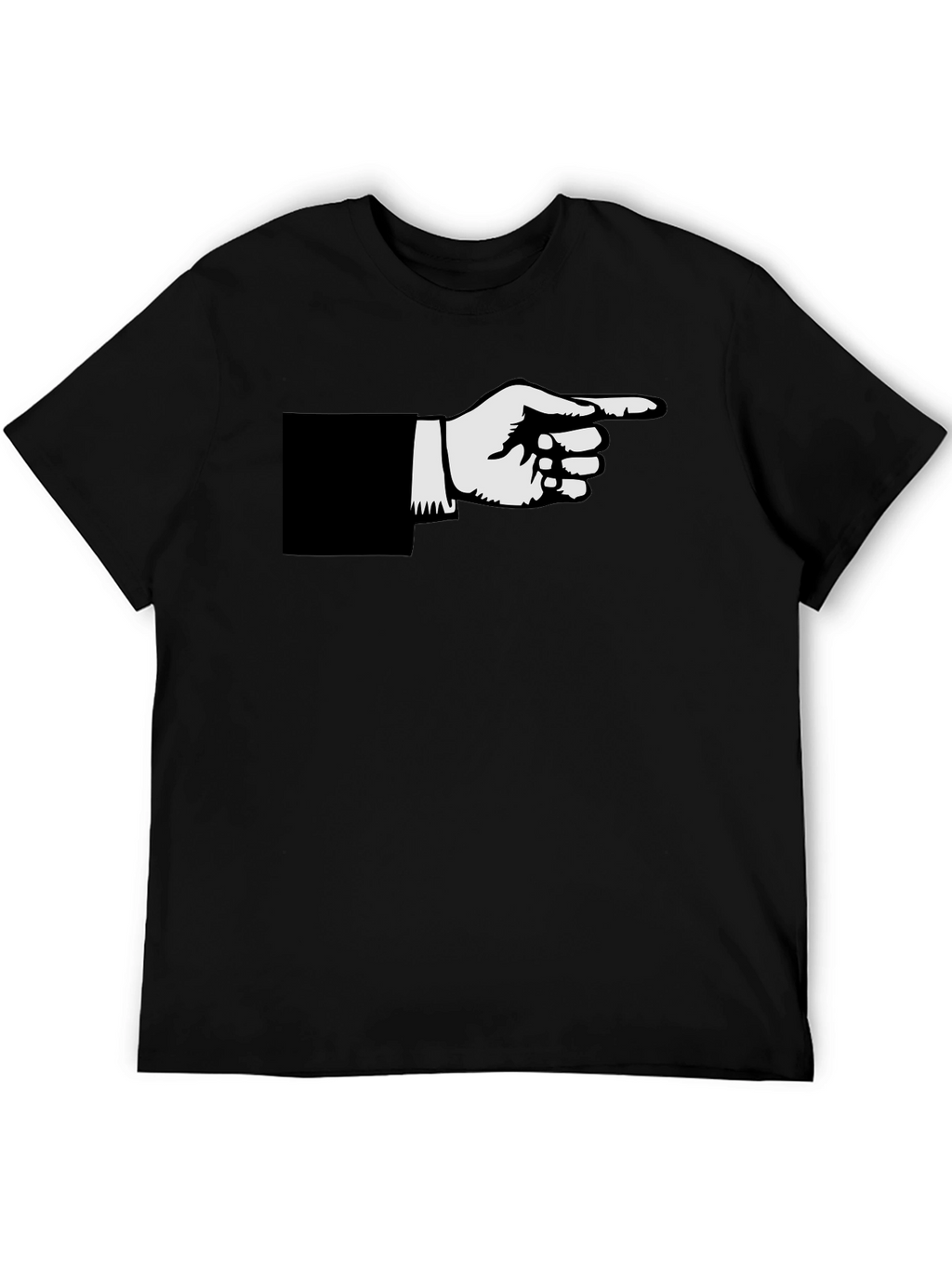 Pointing Hand Graphic Black T-Shirt