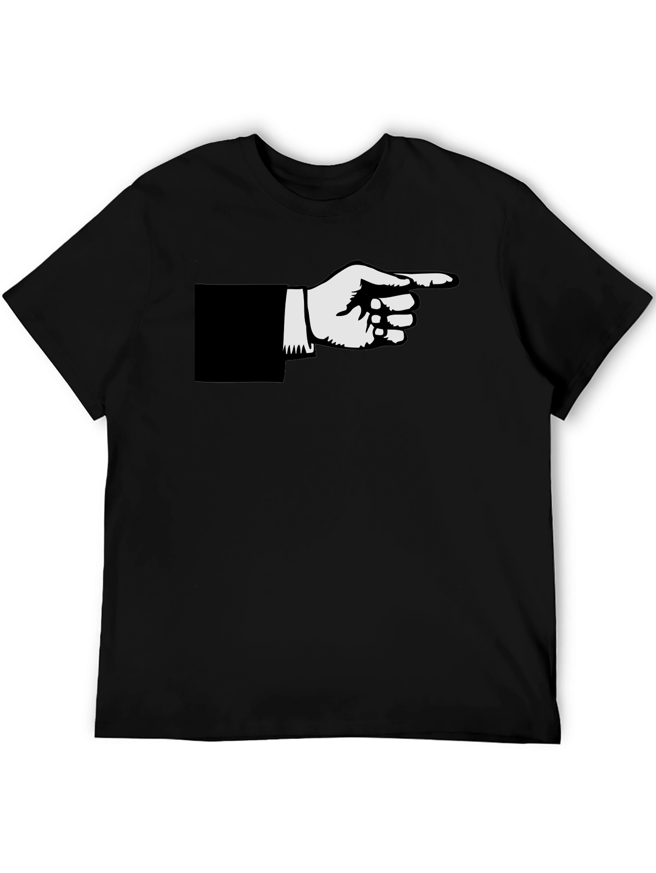 Pointing Hand Graphic Black T-Shirt