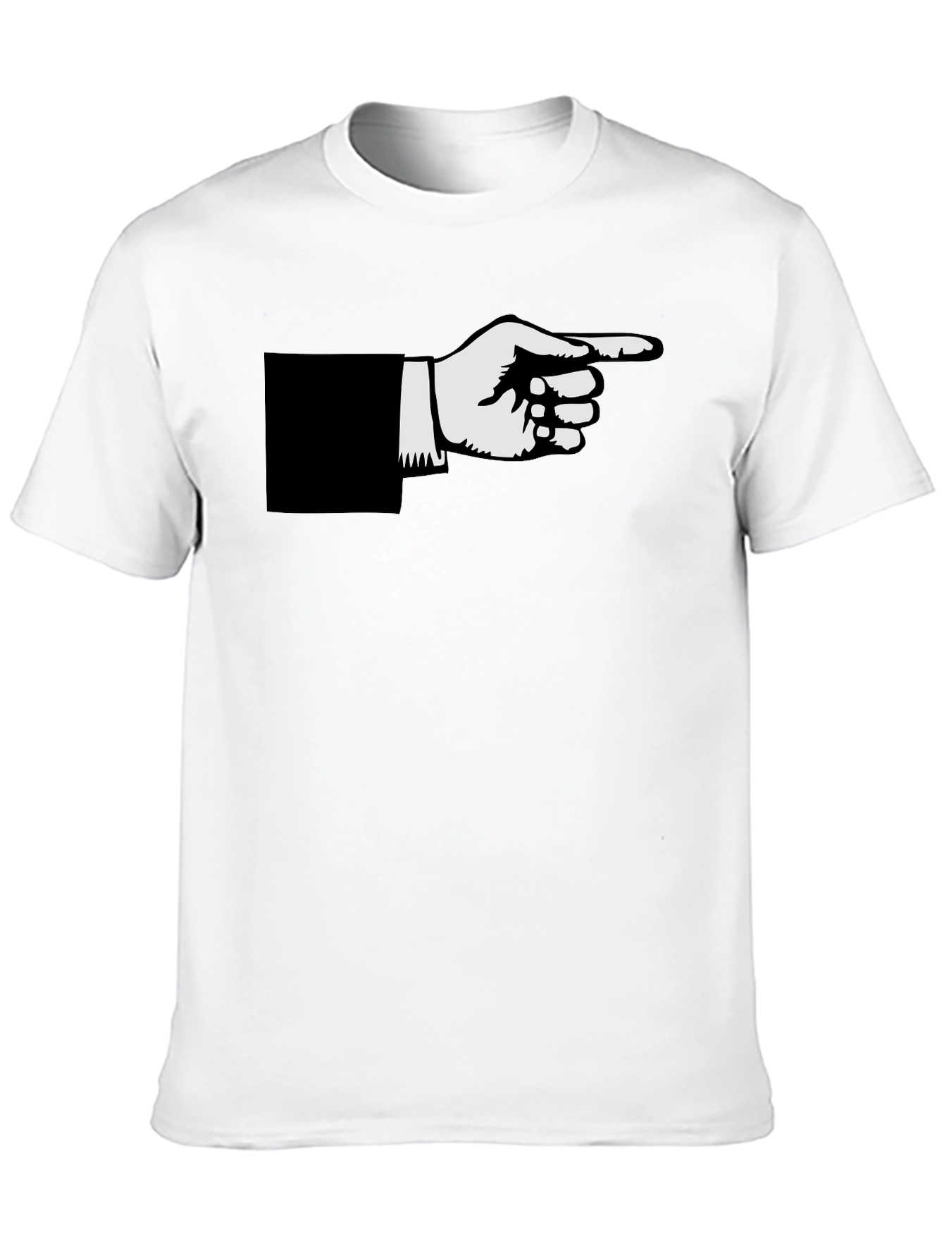 Pointing Hand Graphic Black T-Shirt
