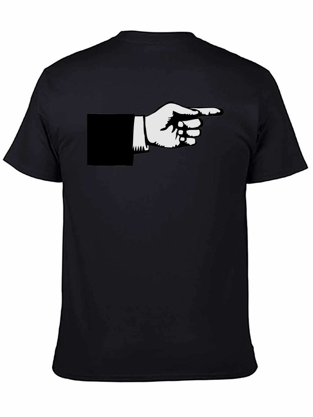 Pointing Hand Graphic Black T-Shirt