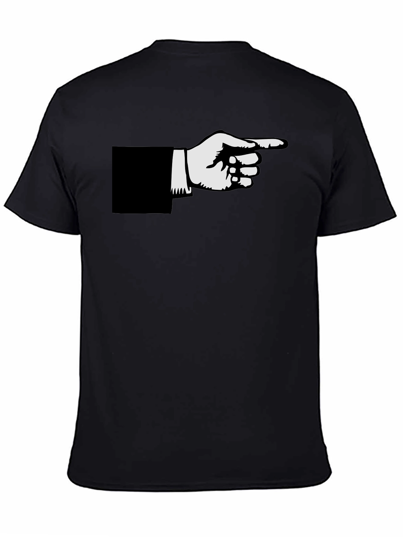 Pointing Hand Graphic Black T-Shirt