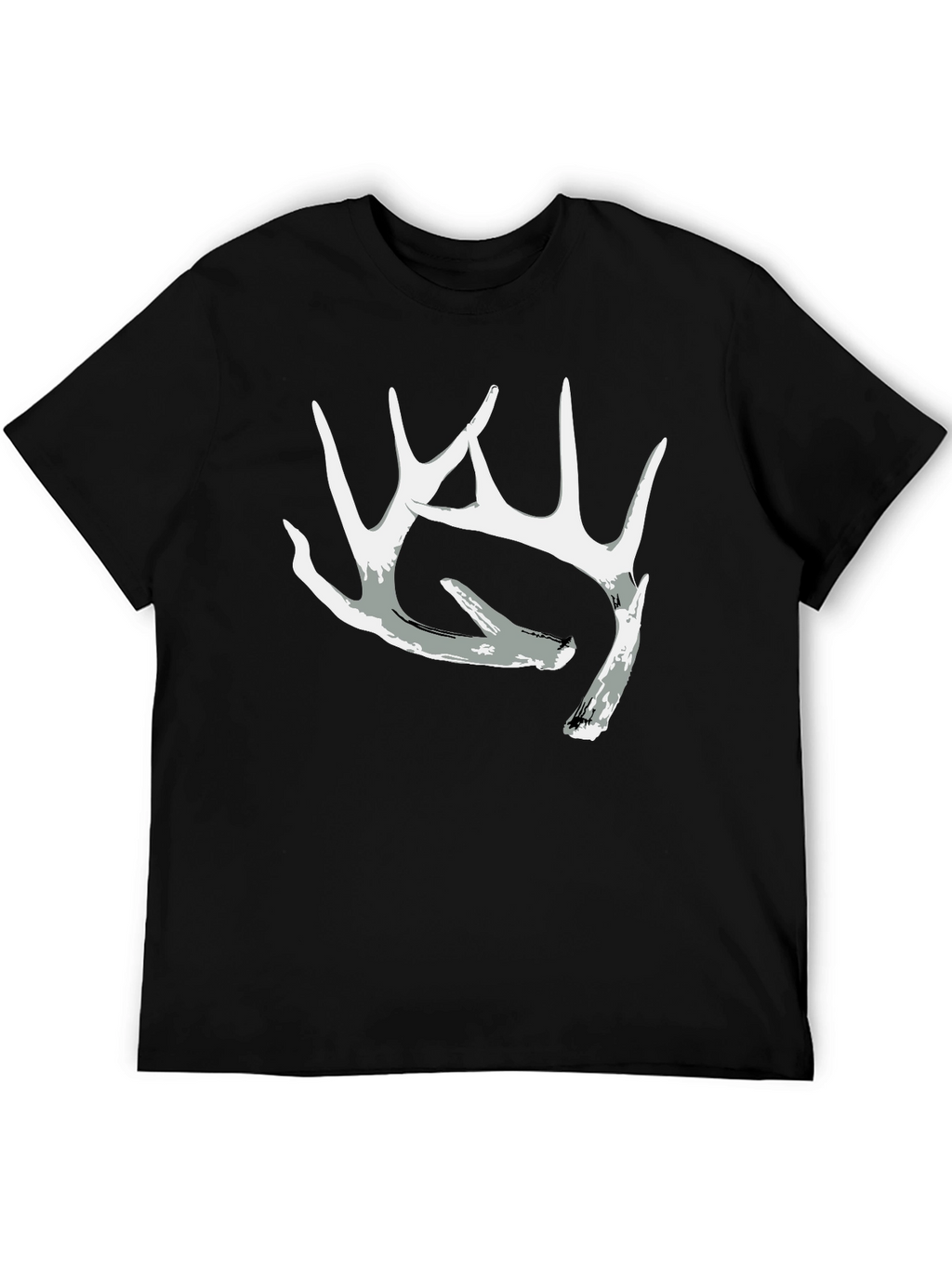 Antler Graphic Tee - Black Casual Crewneck