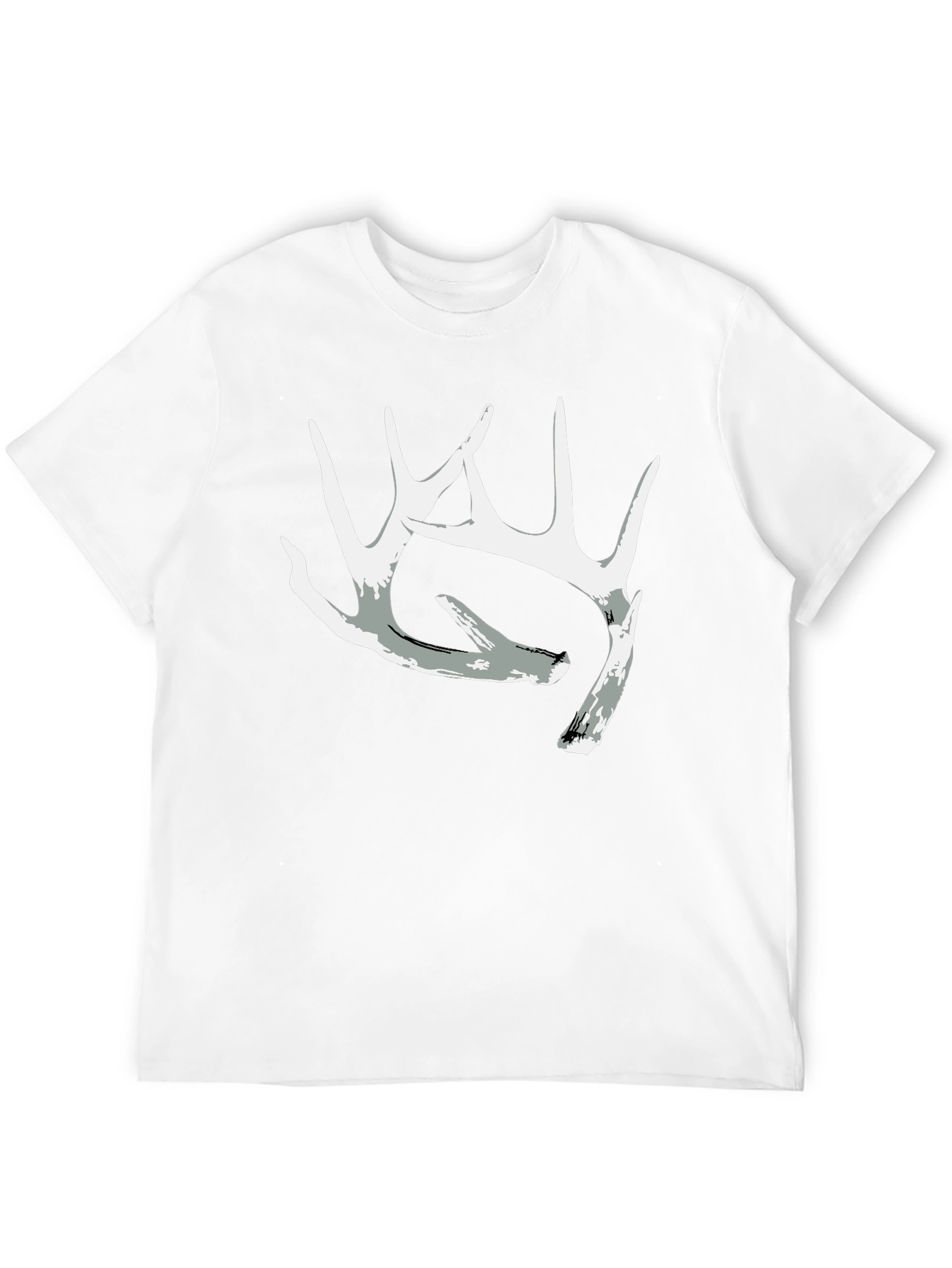Antler Graphic Tee - Black Casual Crewneck