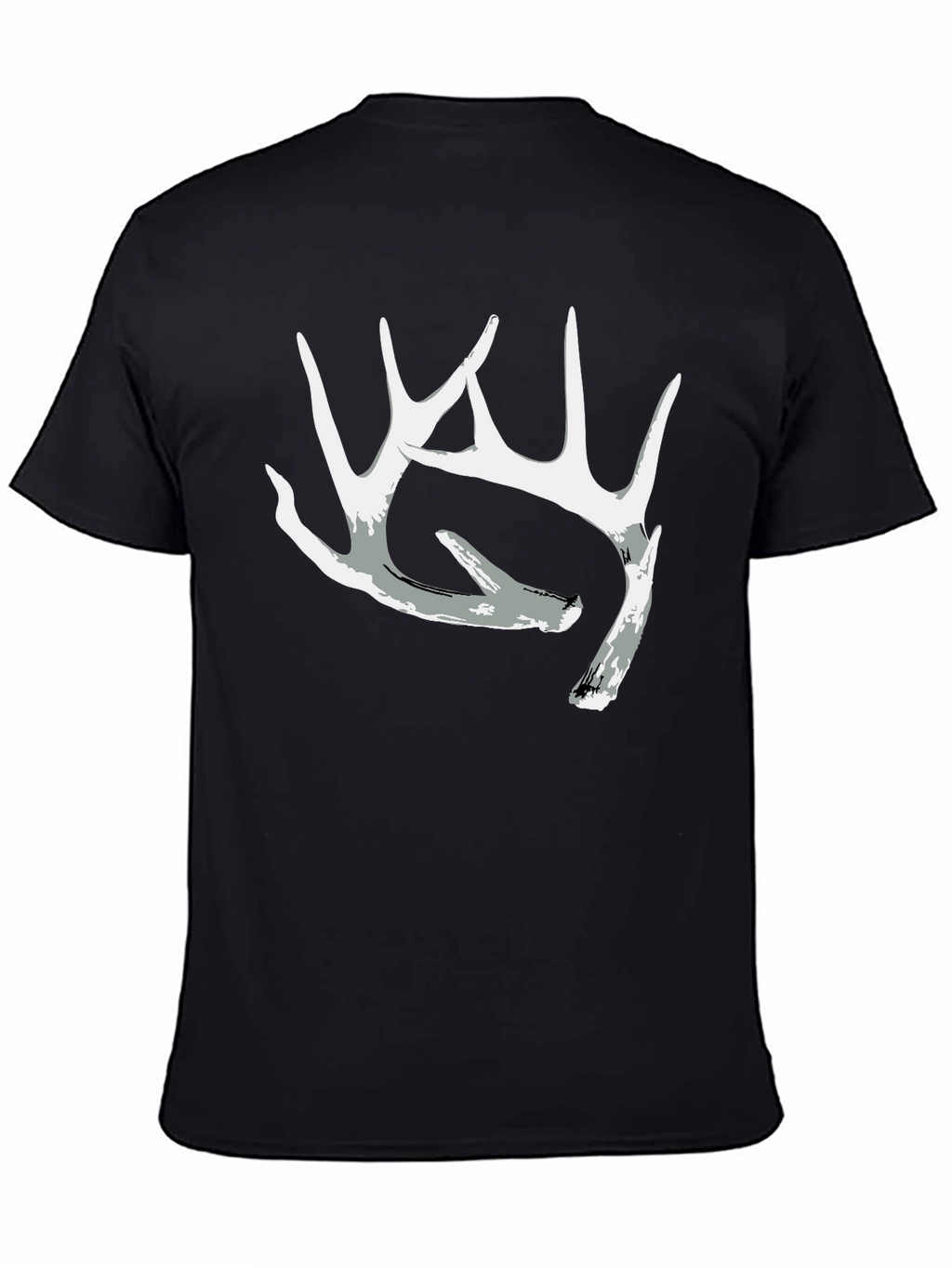 Antler Graphic Tee - Black Casual Crewneck