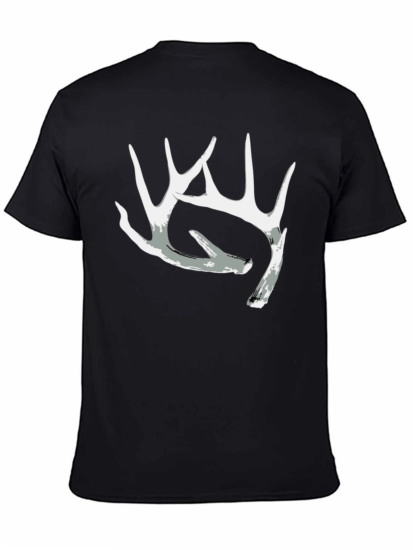 Antler Graphic Tee - Black Casual Crewneck