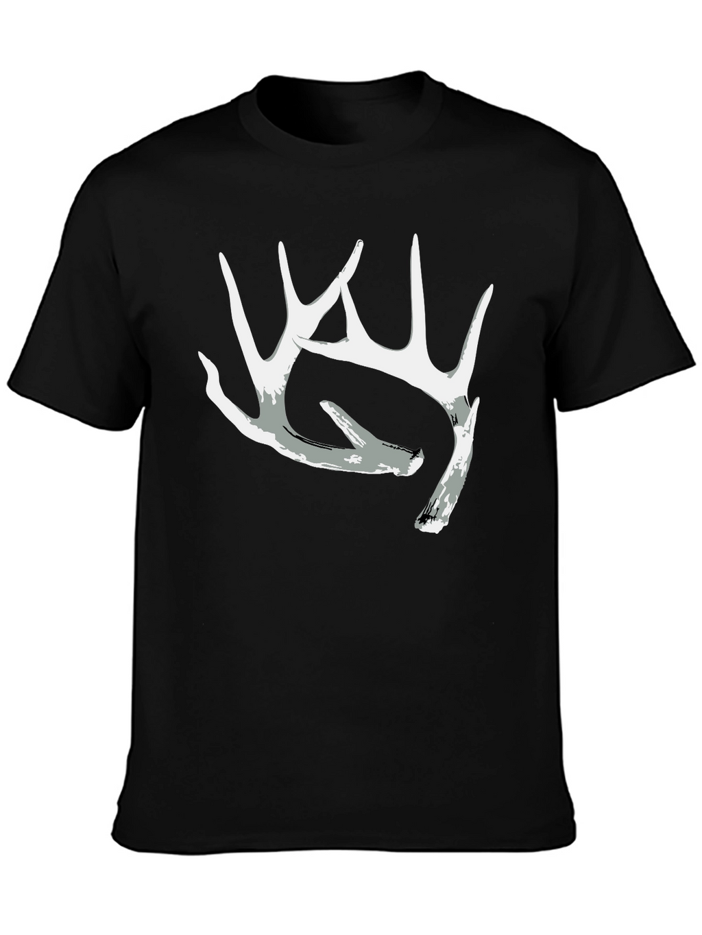 Antler Graphic Tee - Black Casual Crewneck