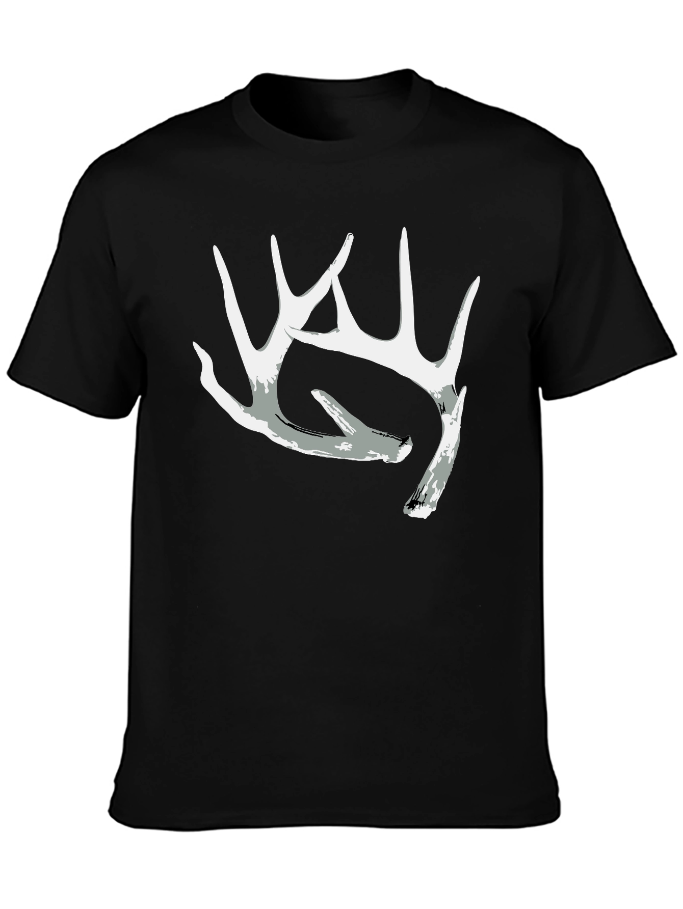 Antler Graphic Tee - Black Casual Crewneck
