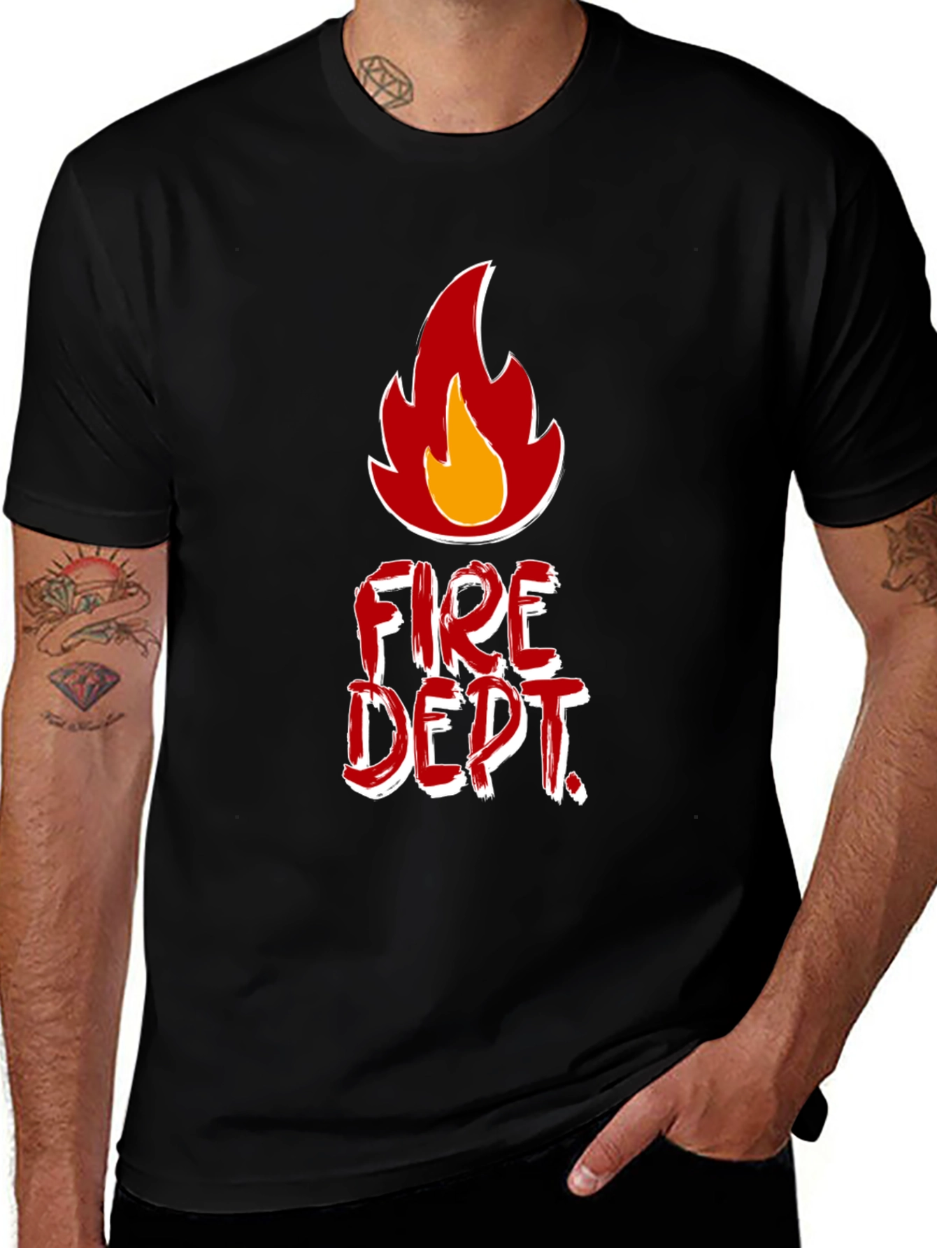 Fire Dept. T-Shirt - Bold Graphic Tee for Firefighters