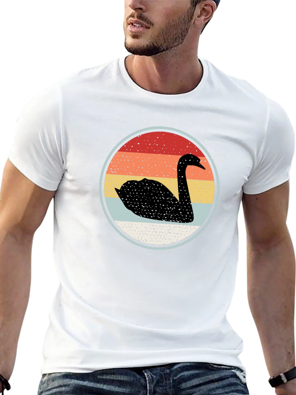 Retro Swan Graphic Tee