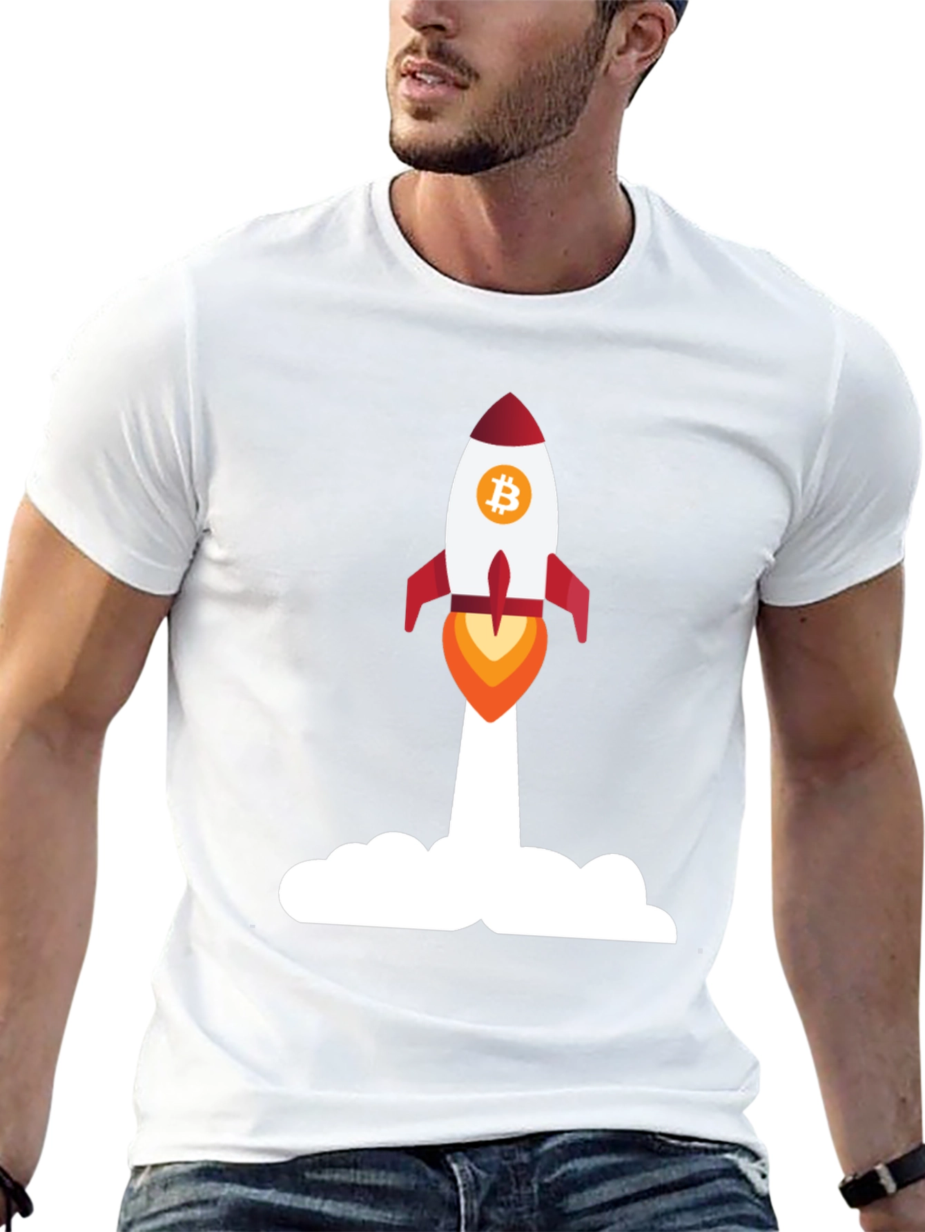Bitcoin Rocket Launch T-Shirt - Crypto Apparel
