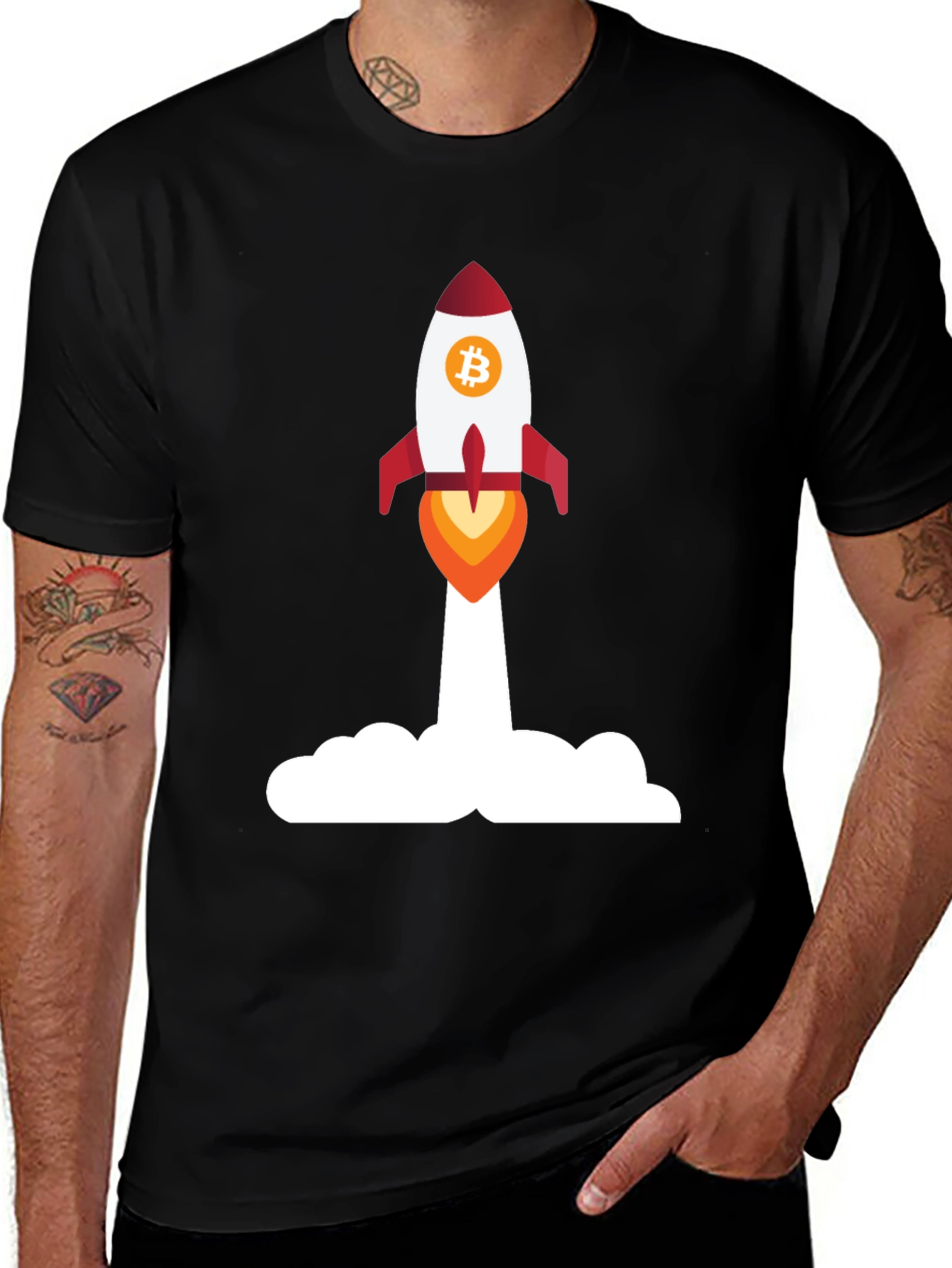 Bitcoin Rocket Launch T-Shirt - Crypto Apparel