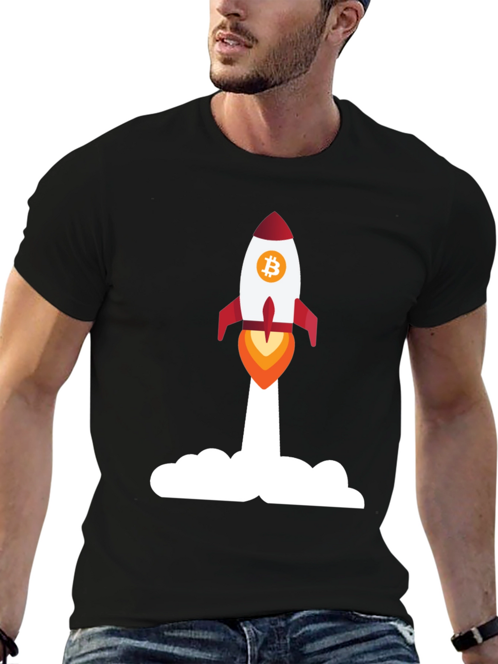 Bitcoin Rocket Launch T-Shirt - Crypto Apparel
