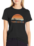 Vancouver Retro Skyline T-Shirt - Cityscape Design