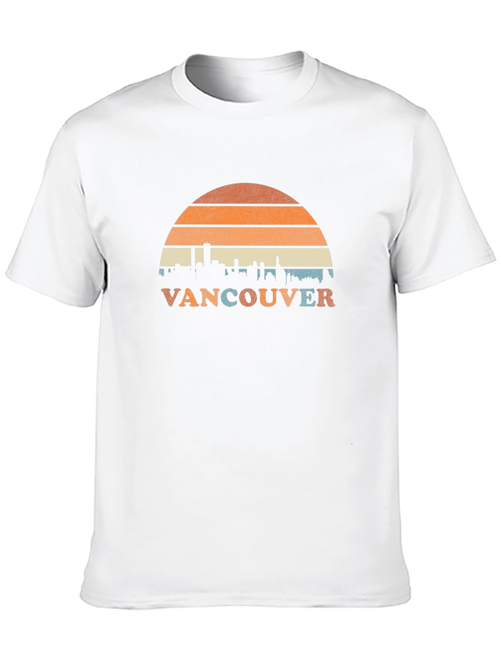 Vancouver Retro Skyline T-Shirt - Cityscape Design