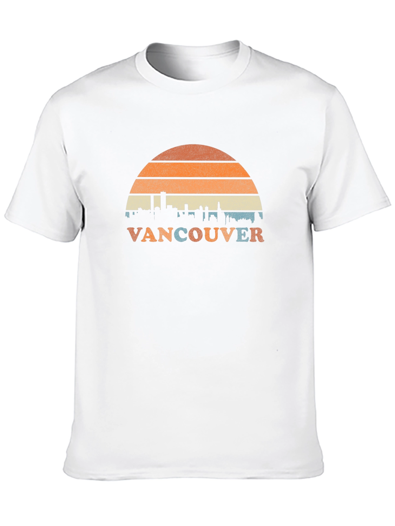 Vancouver Retro Skyline T-Shirt - Cityscape Design
