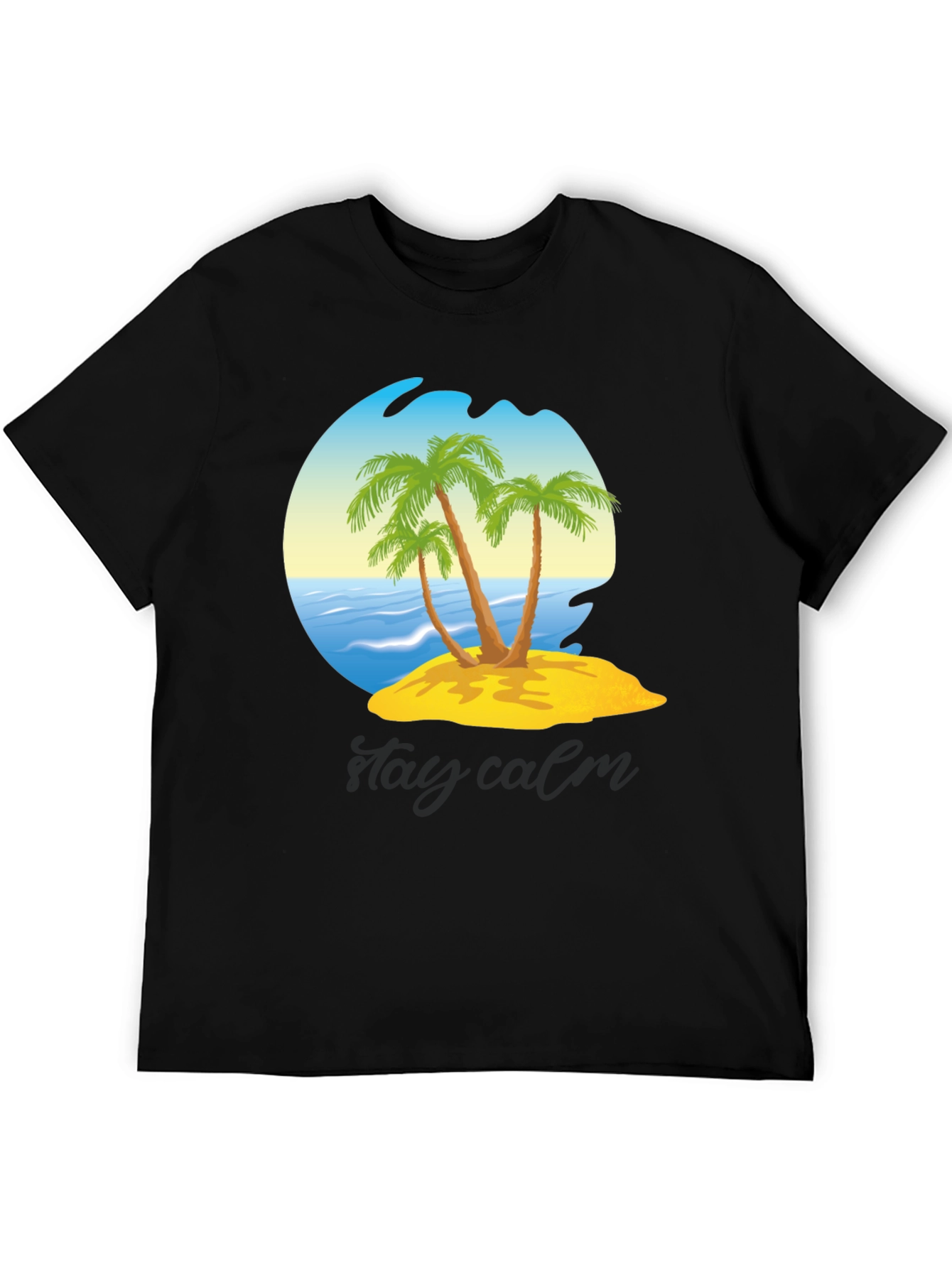 Island Palm Tree Graphic T-Shirt