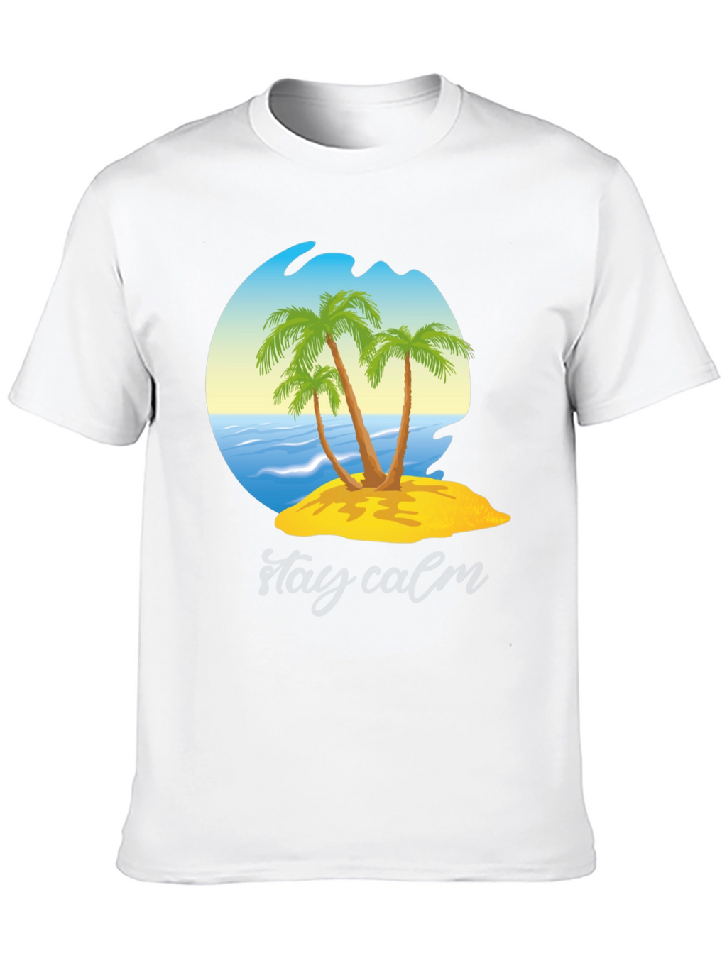 Island Palm Tree Graphic T-Shirt