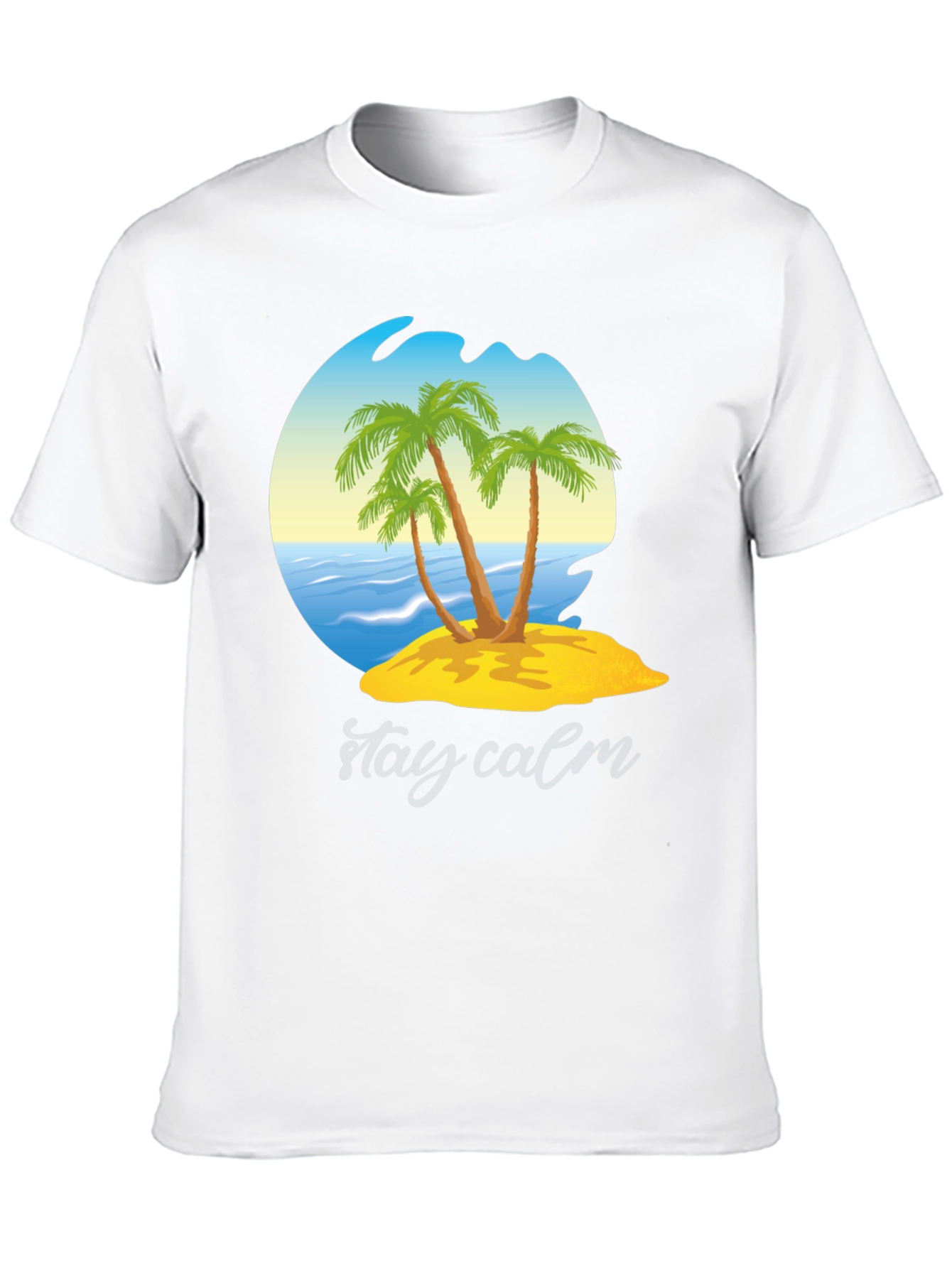 Island Palm Tree Graphic T-Shirt
