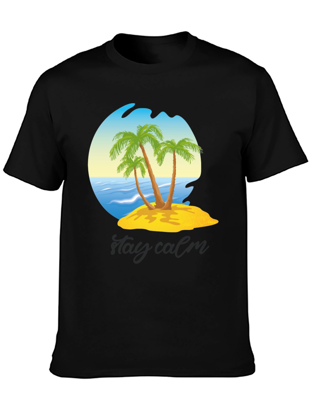 Island Palm Tree Graphic T-Shirt