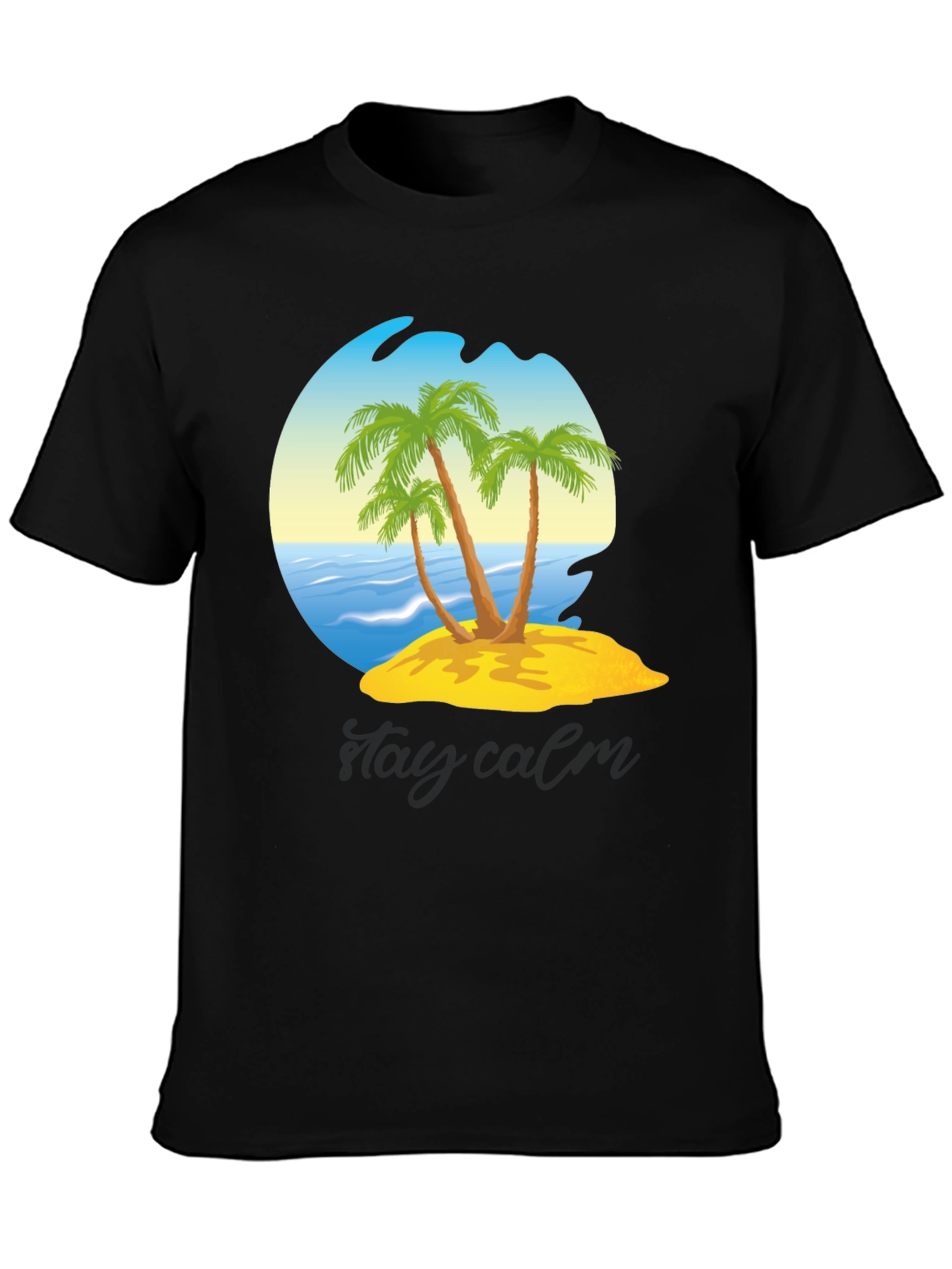Island Palm Tree Graphic T-Shirt