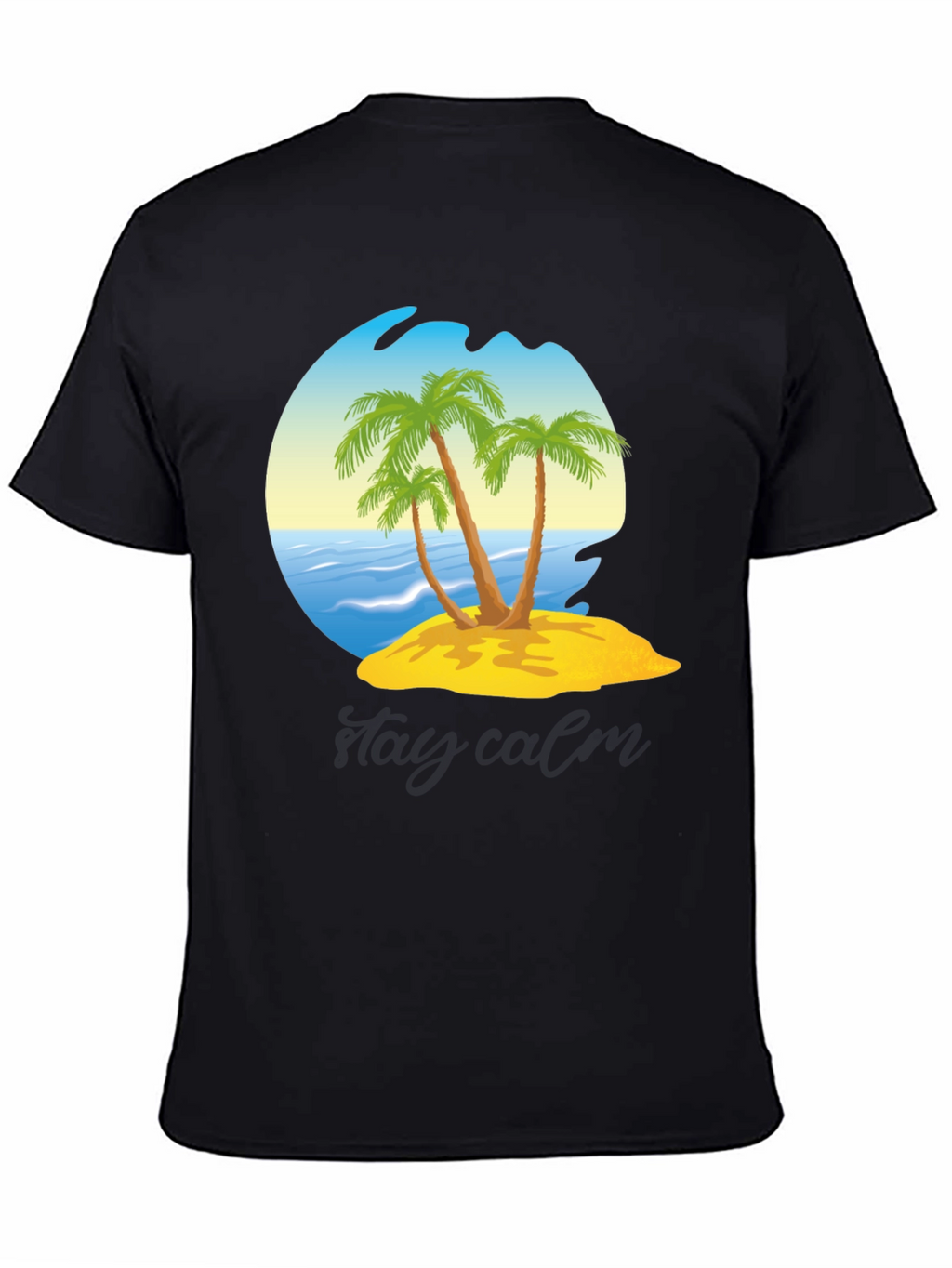 Island Palm Tree Graphic T-Shirt
