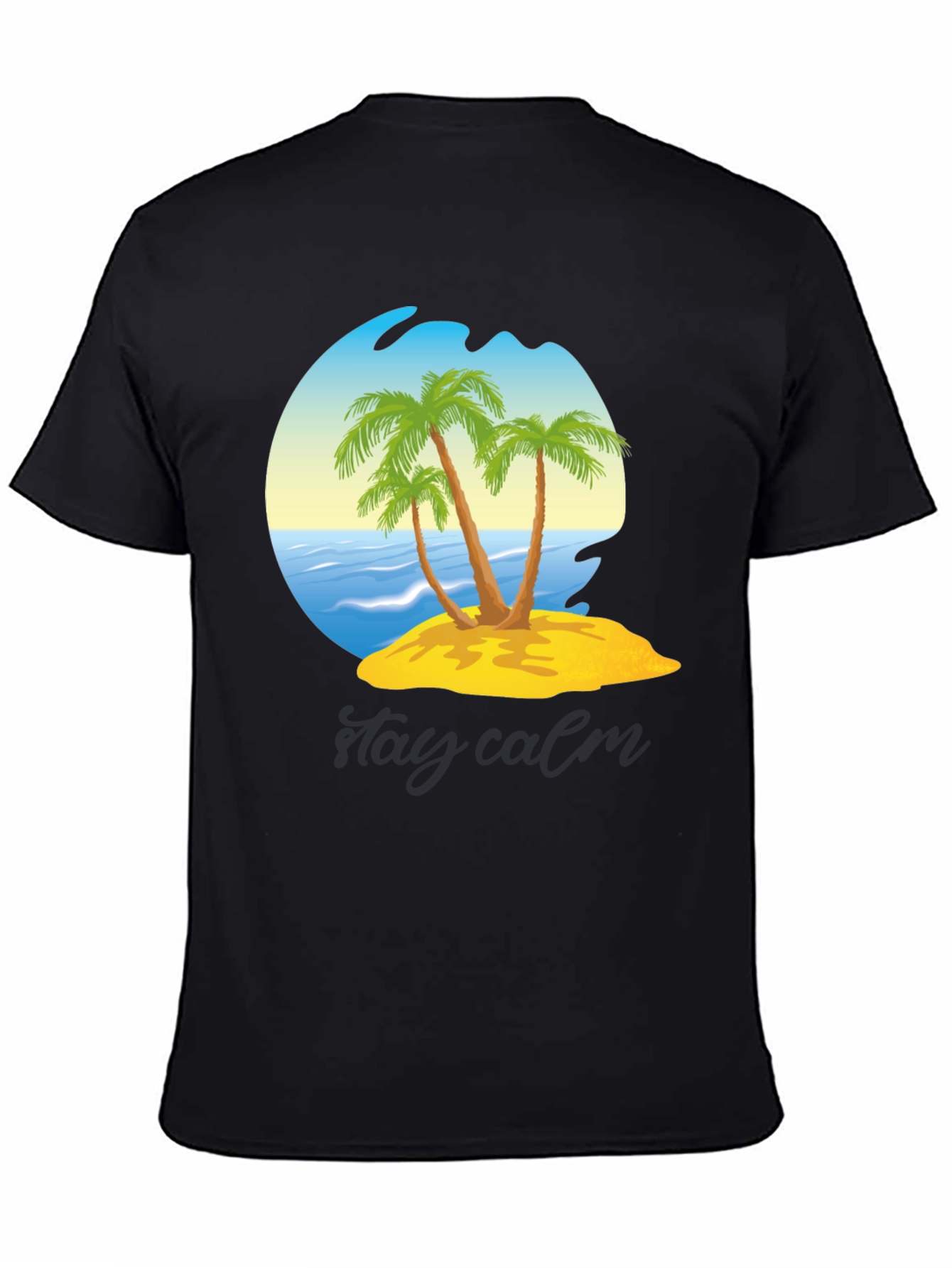 Island Palm Tree Graphic T-Shirt