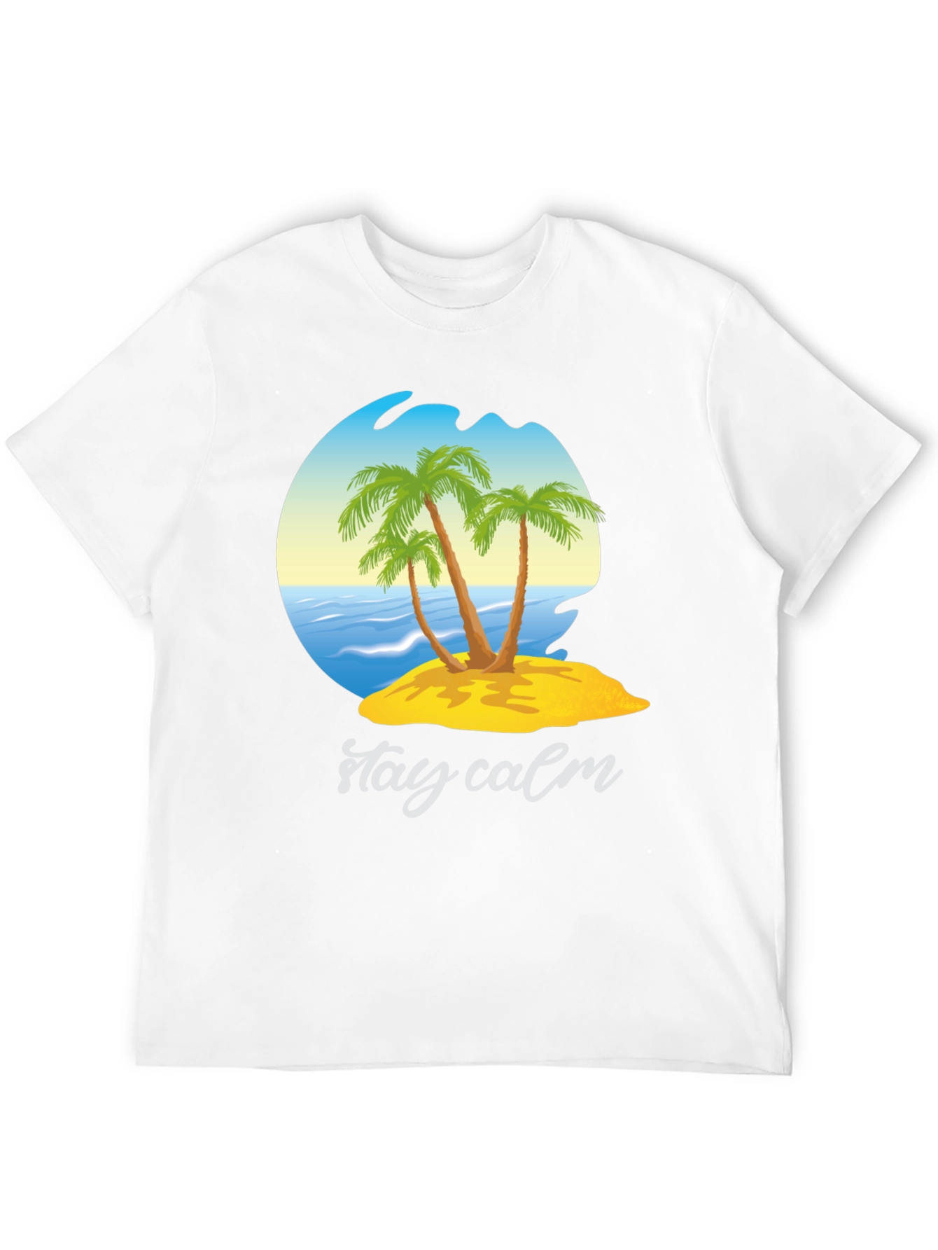 Island Palm Tree Graphic T-Shirt