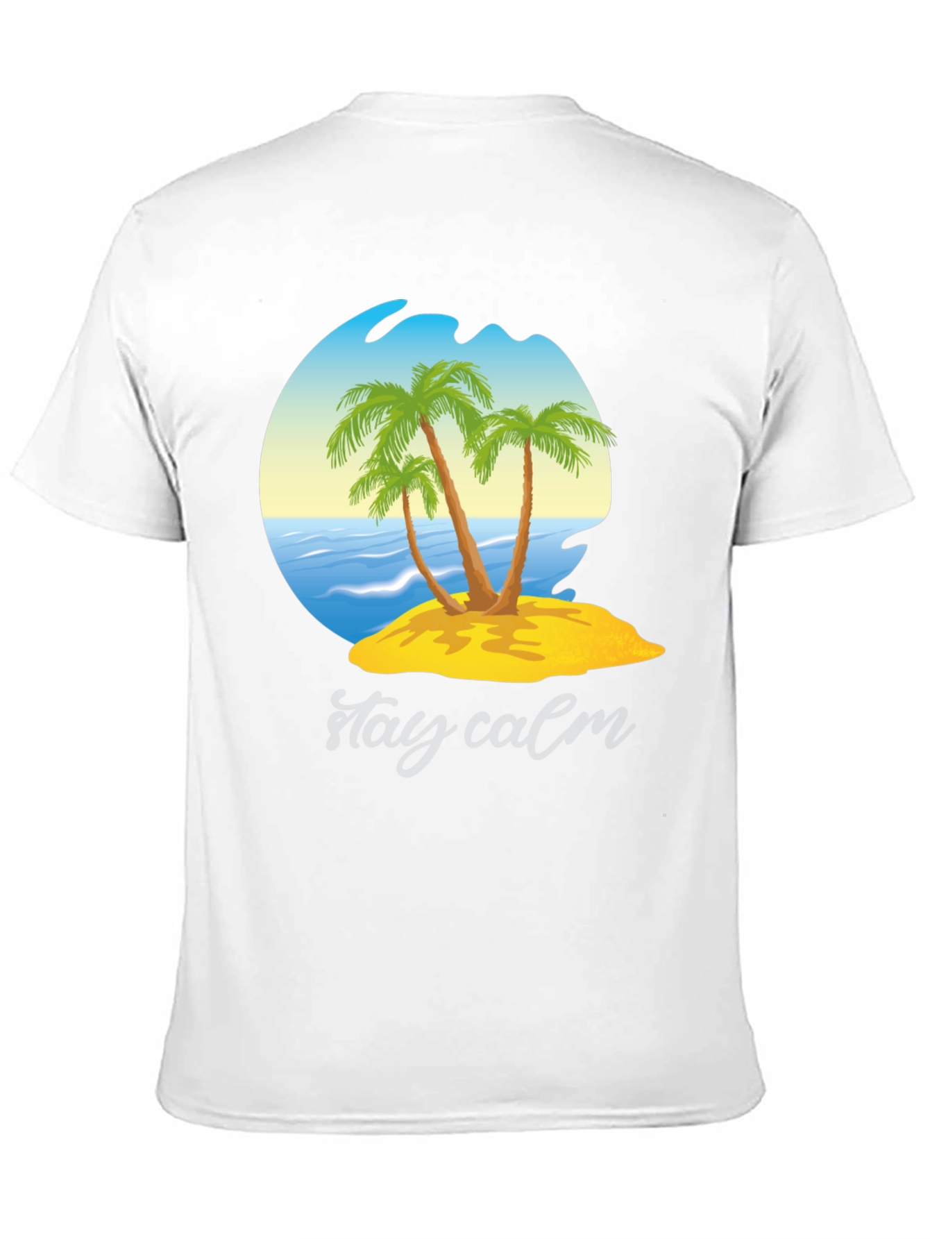 Island Palm Tree Graphic T-Shirt