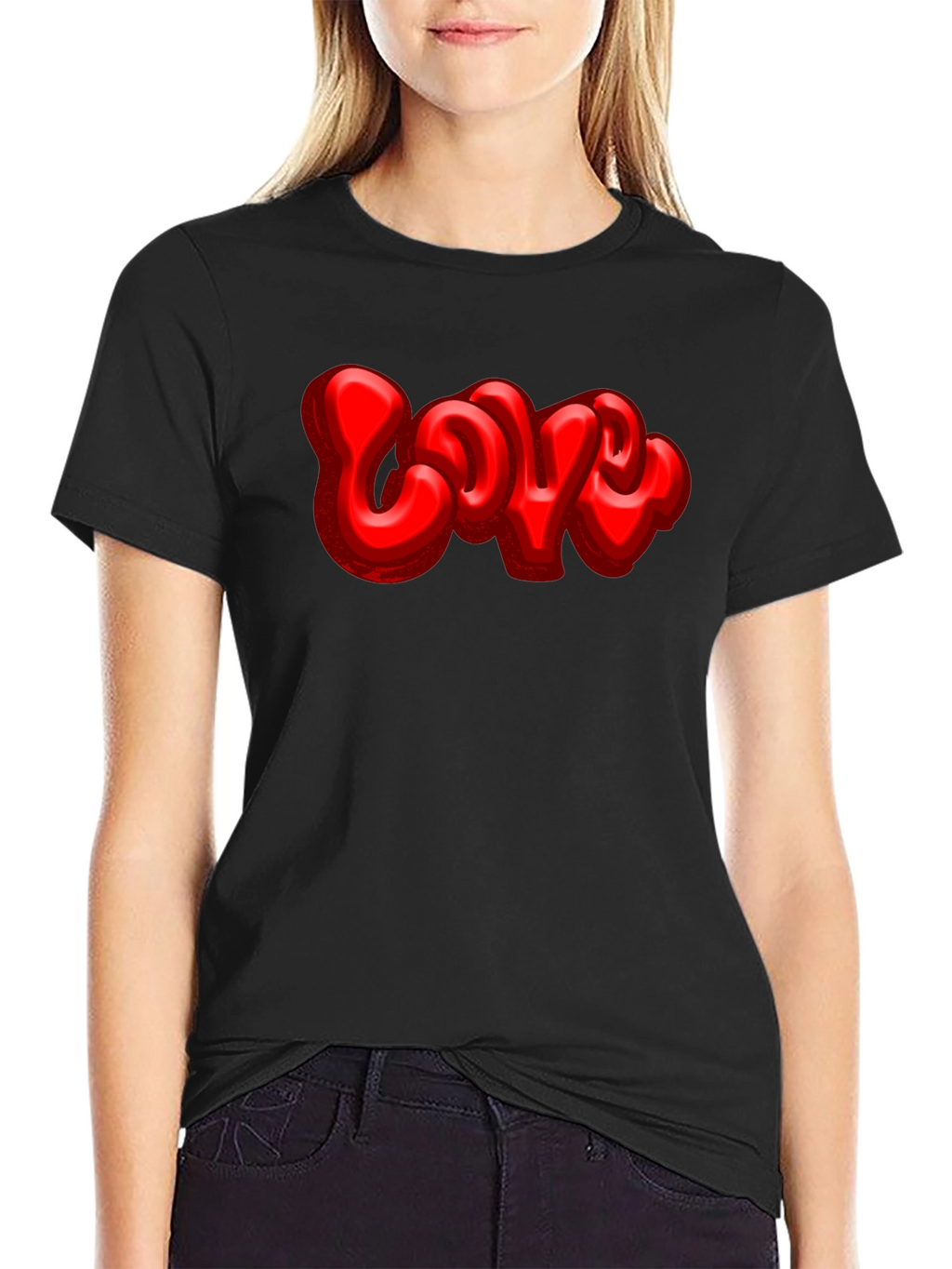 Bold LOVE Graphic Black T-Shirt
