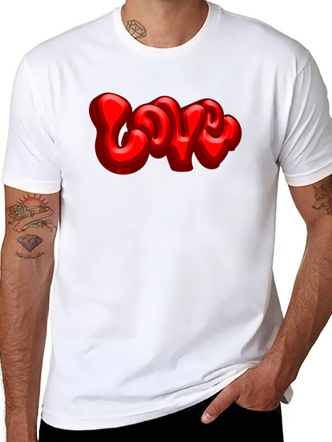 Bold LOVE Graphic Black T-Shirt
