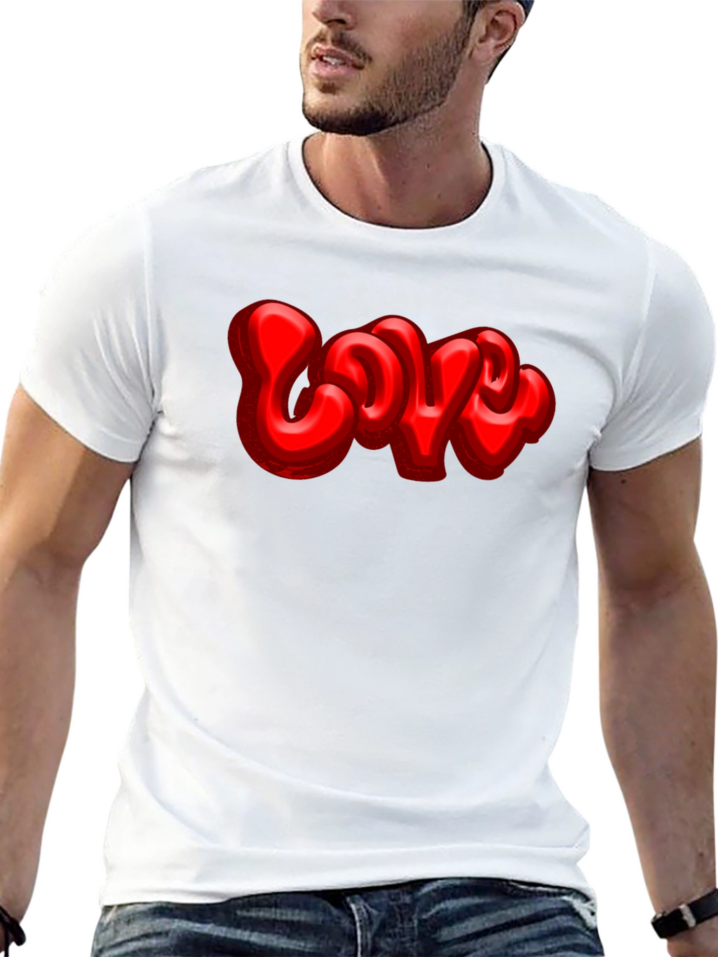 Bold LOVE Graphic Black T-Shirt