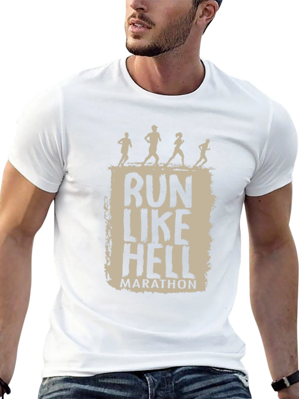 Run Like Hell Marathon T-Shirt - Black