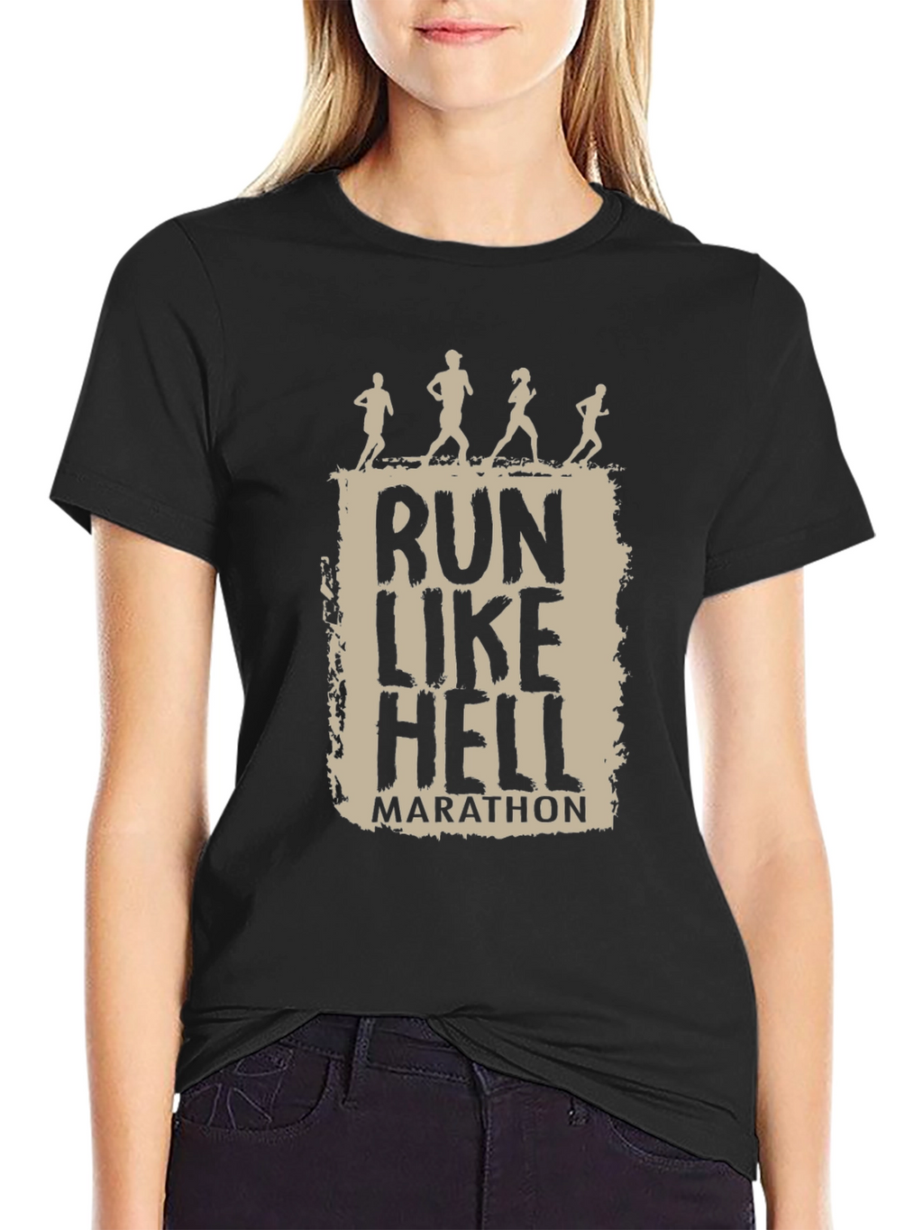 Run Like Hell Marathon T-Shirt - Black