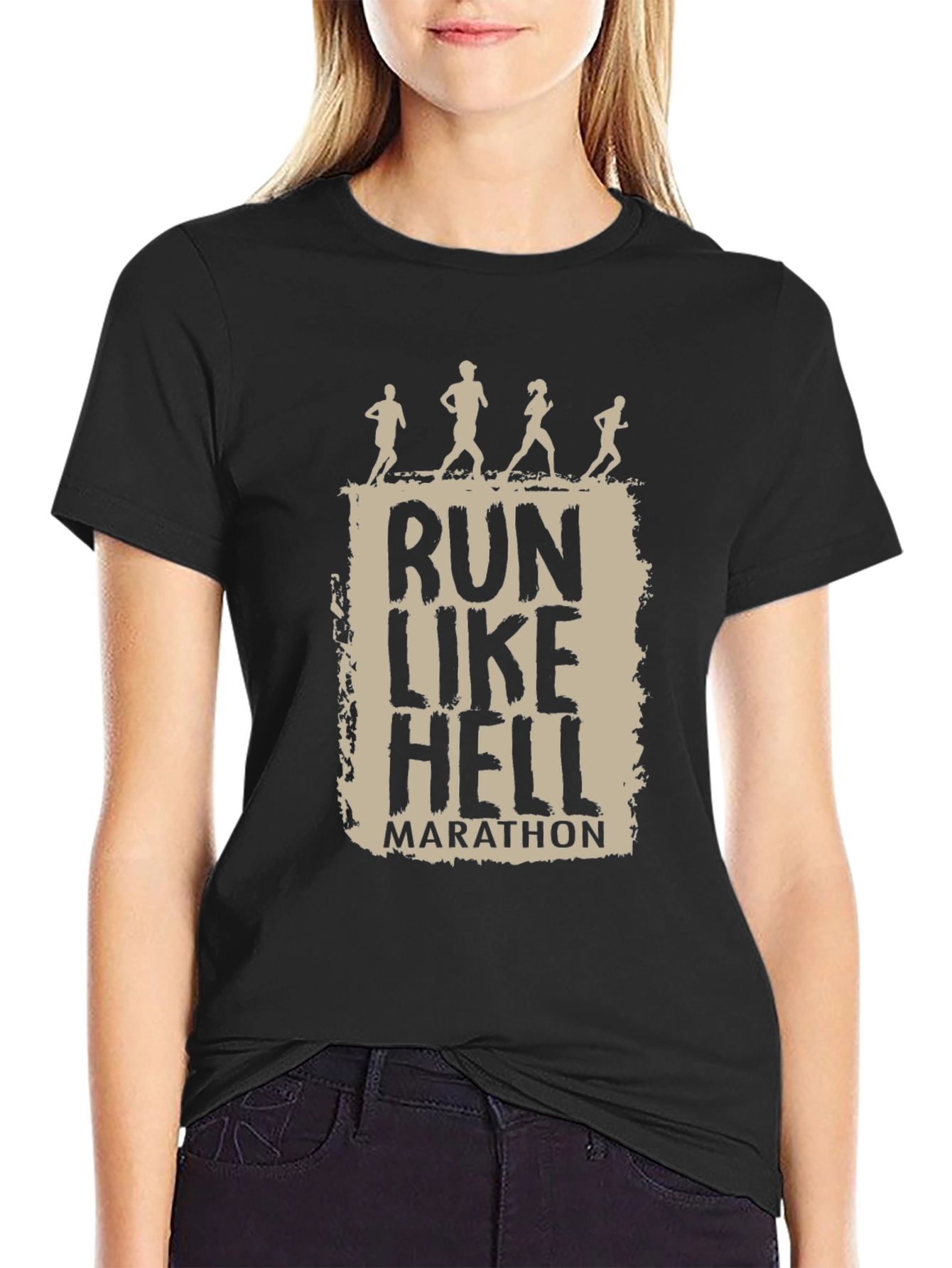 Run Like Hell Marathon T-Shirt - Black