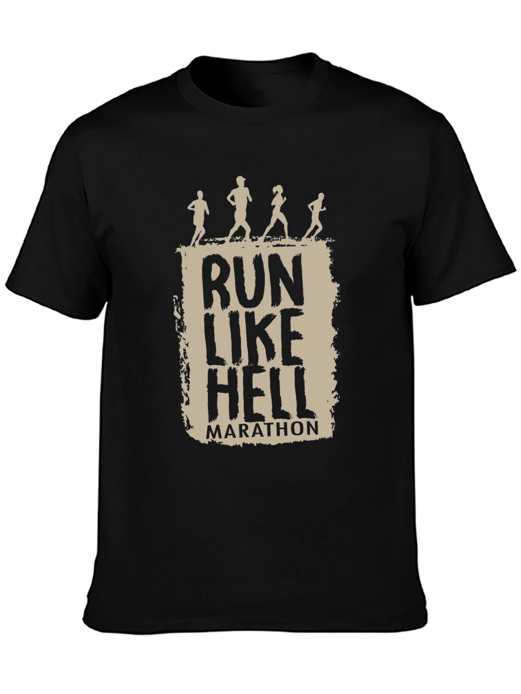 Run Like Hell Marathon T-Shirt - Black