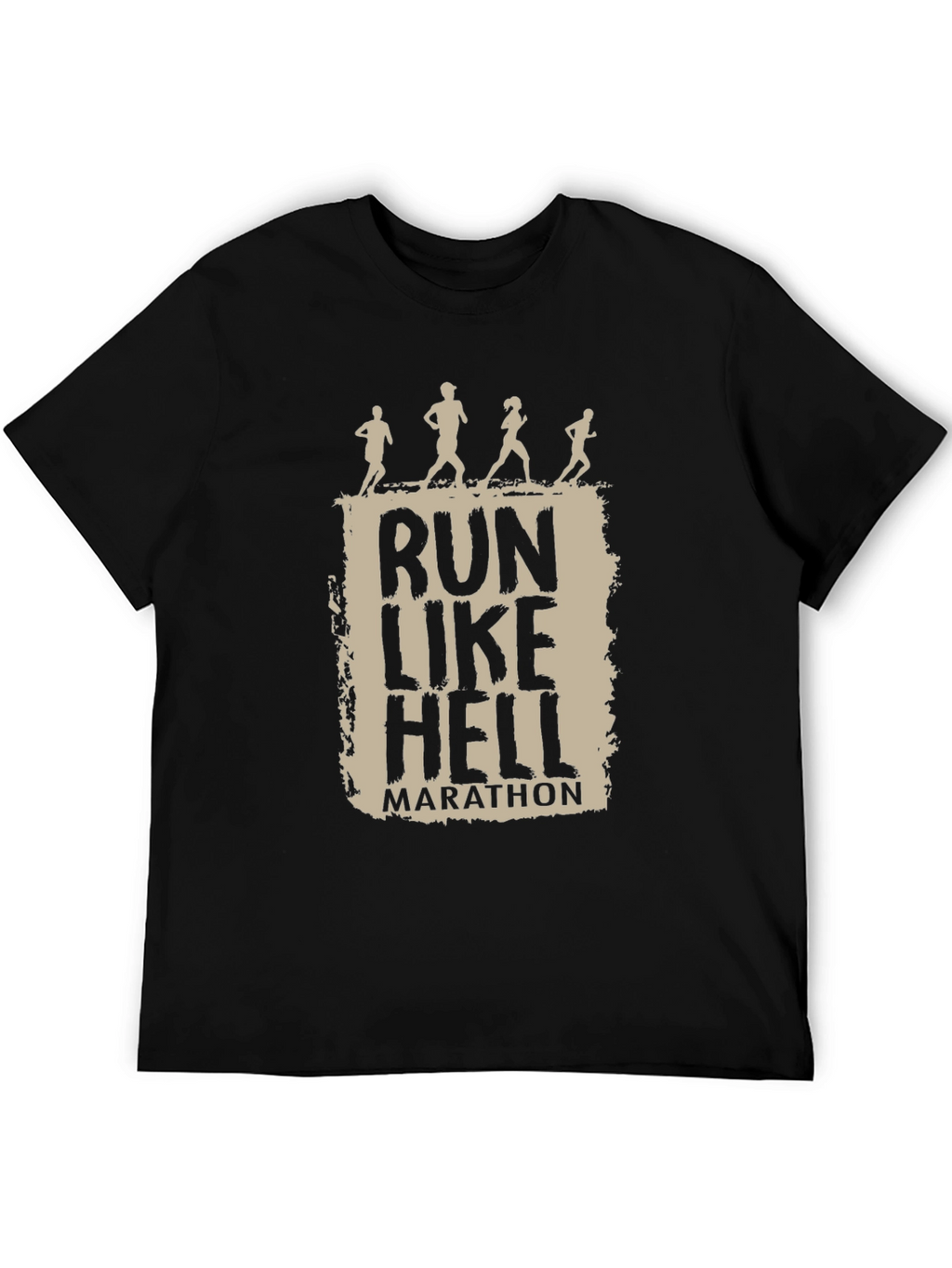 Run Like Hell Marathon T-Shirt - Black