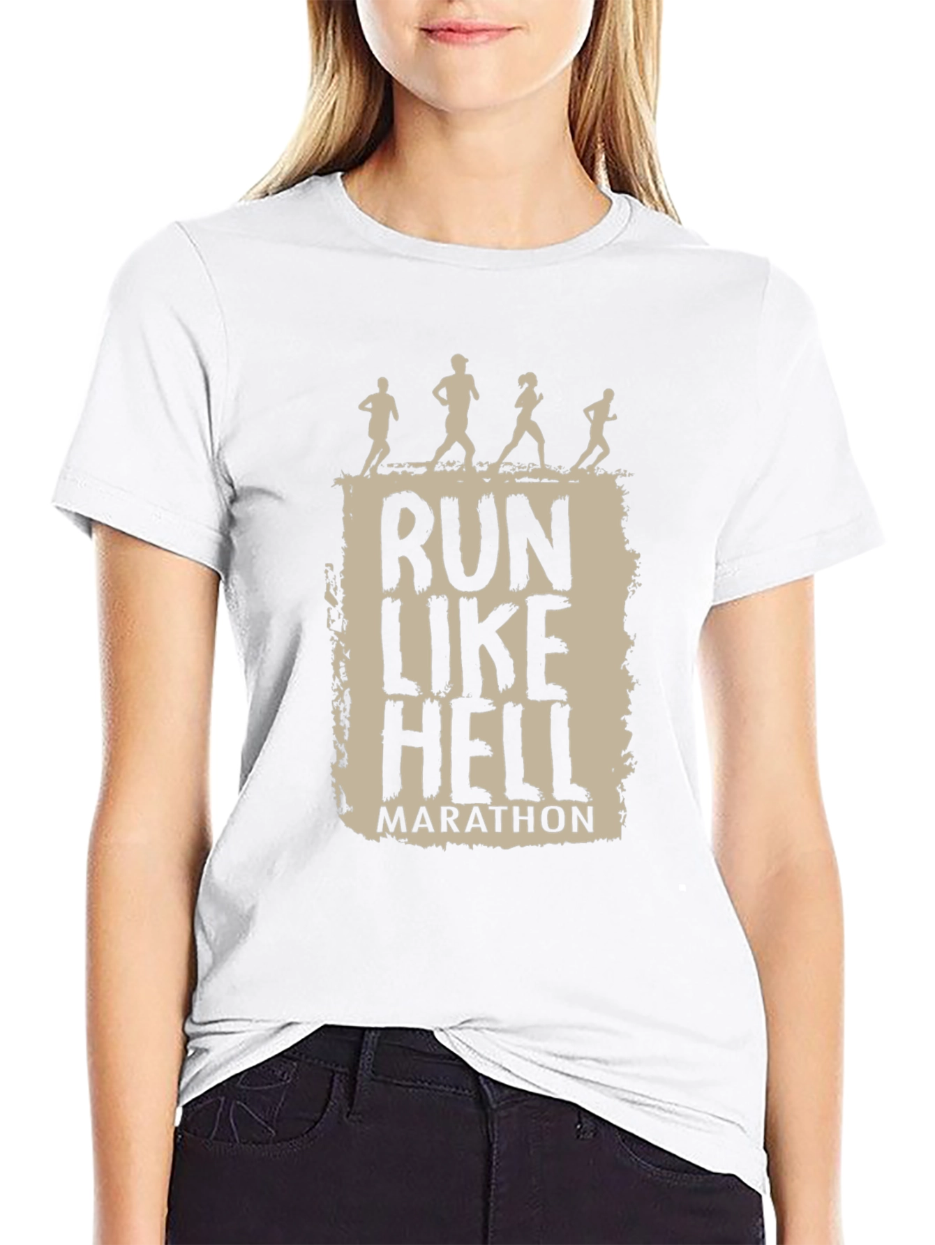 Run Like Hell Marathon T-Shirt - Black