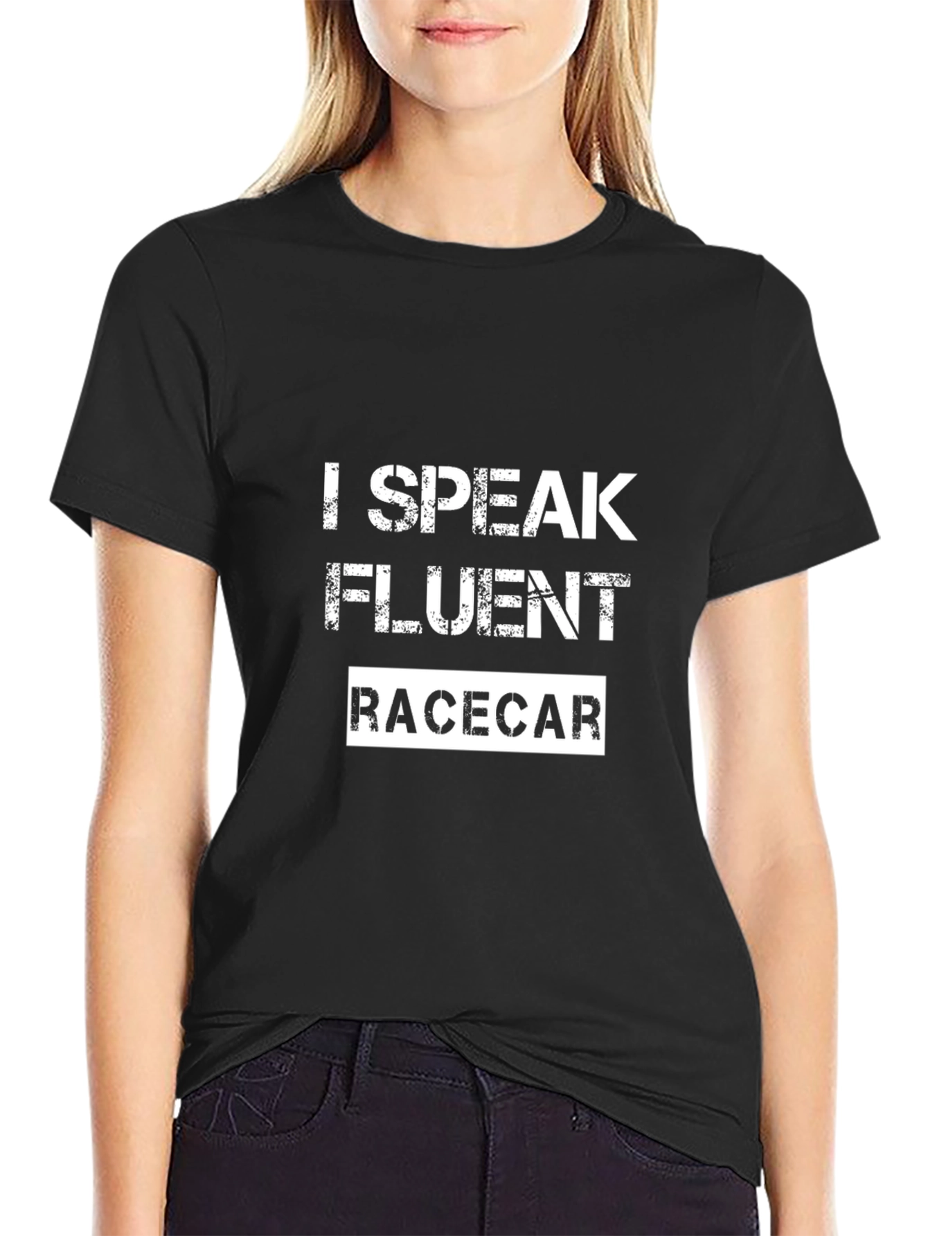 I Speak Fluent Racecar T-Shirt - Black
