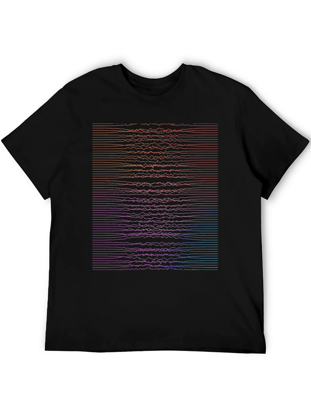 Abstract Wavy Lines Graphic T-Shirt