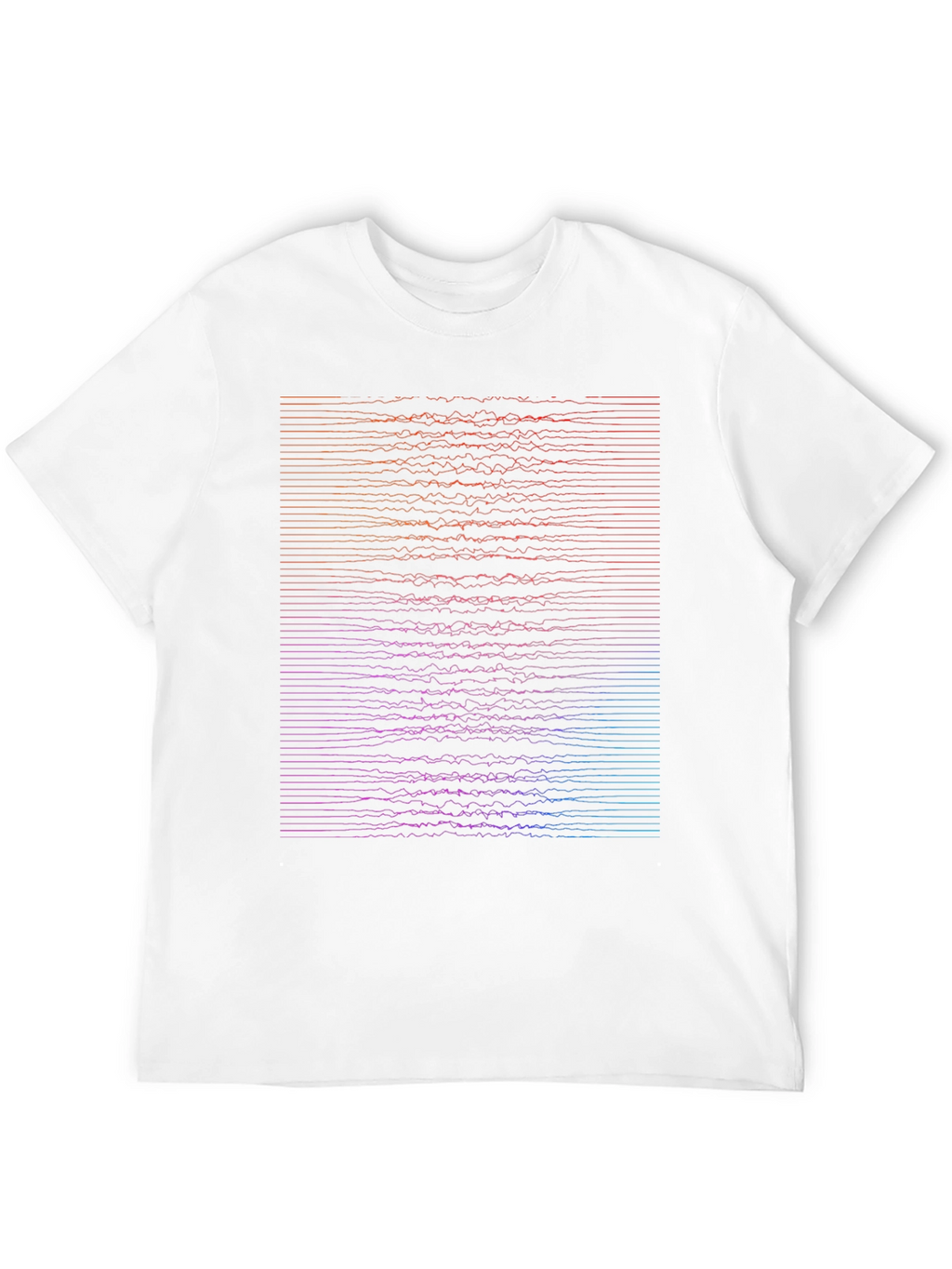 Abstract Wavy Lines Graphic T-Shirt