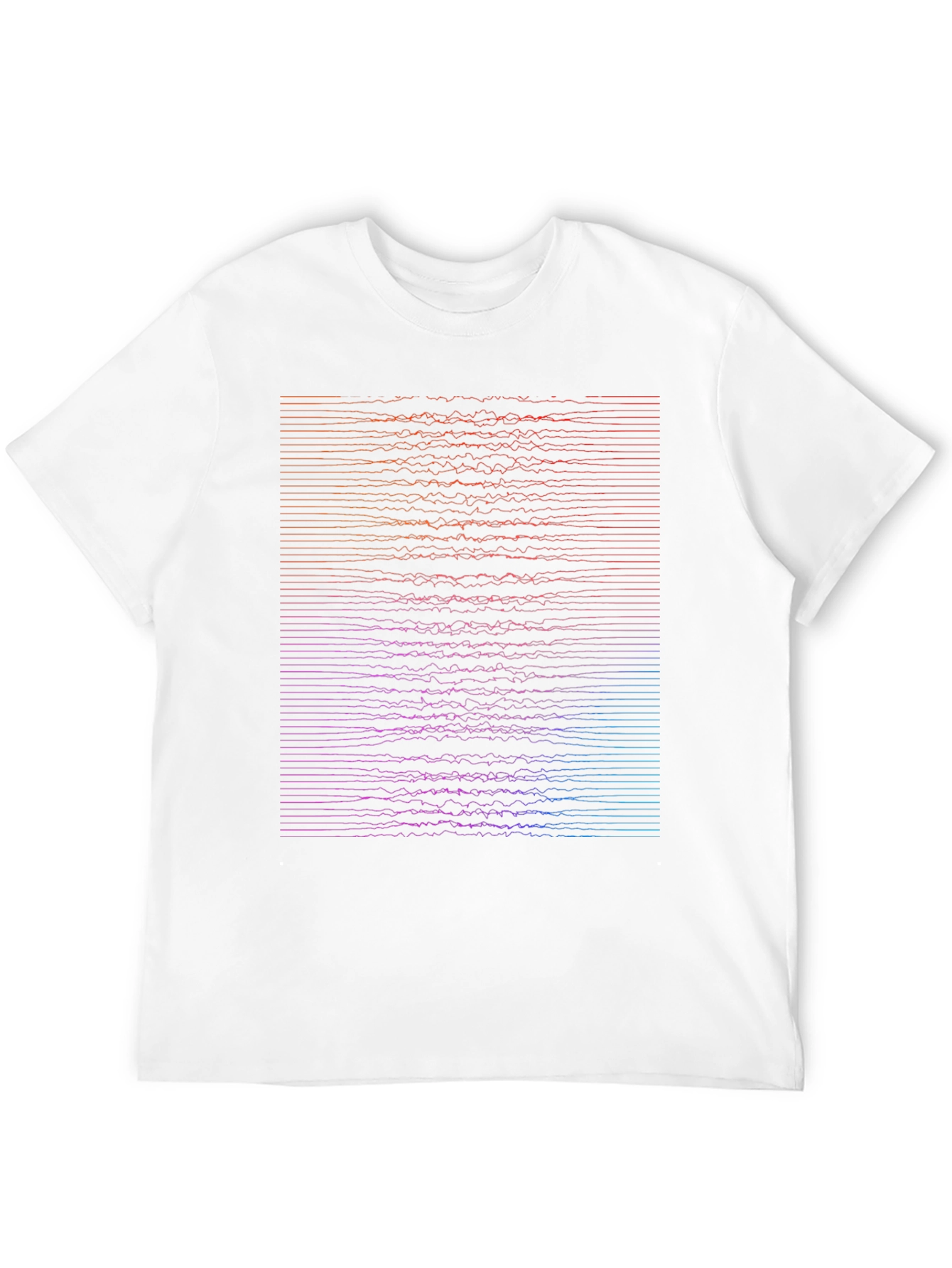 Abstract Wavy Lines Graphic T-Shirt