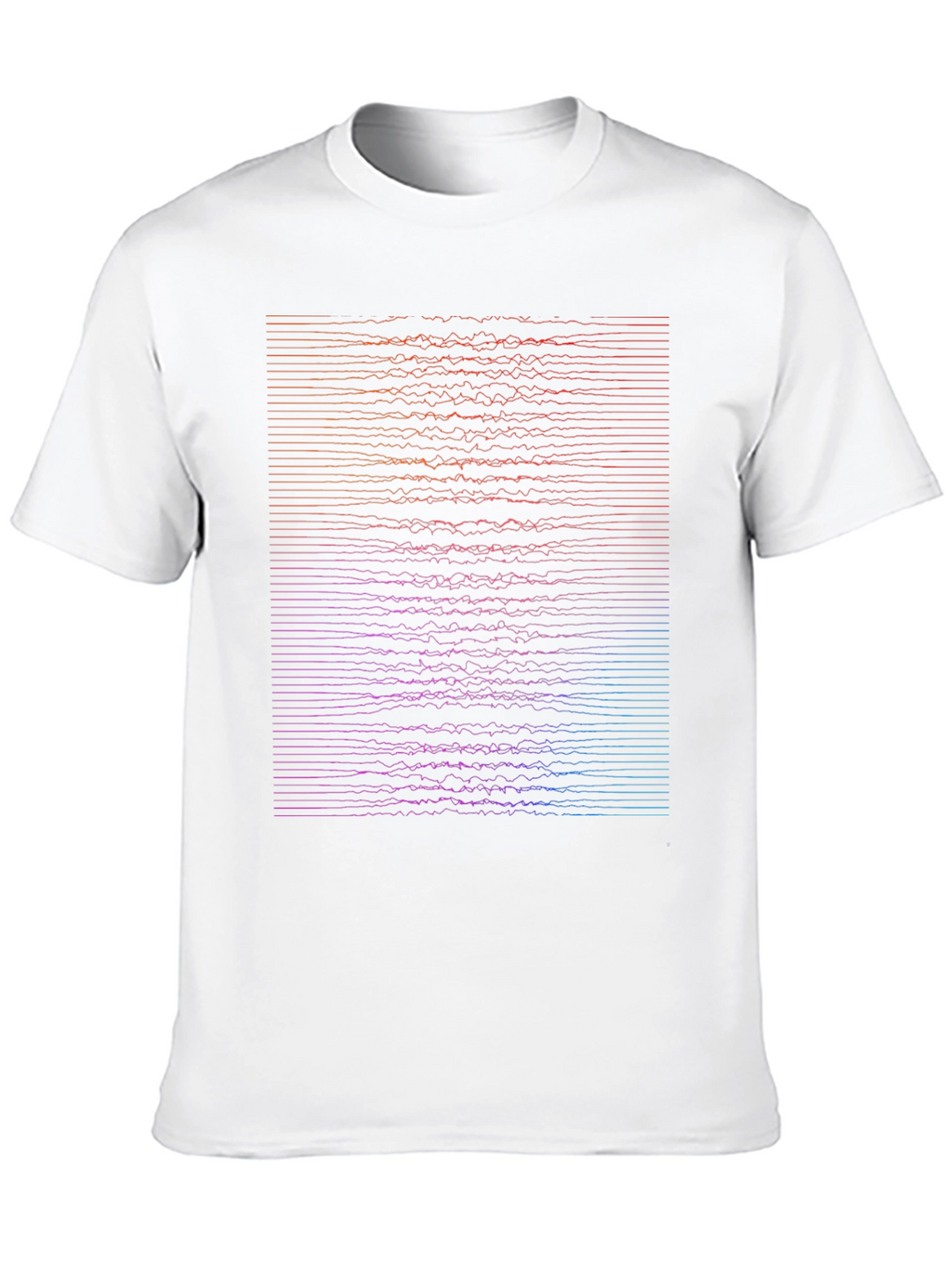 Abstract Wavy Lines Graphic T-Shirt