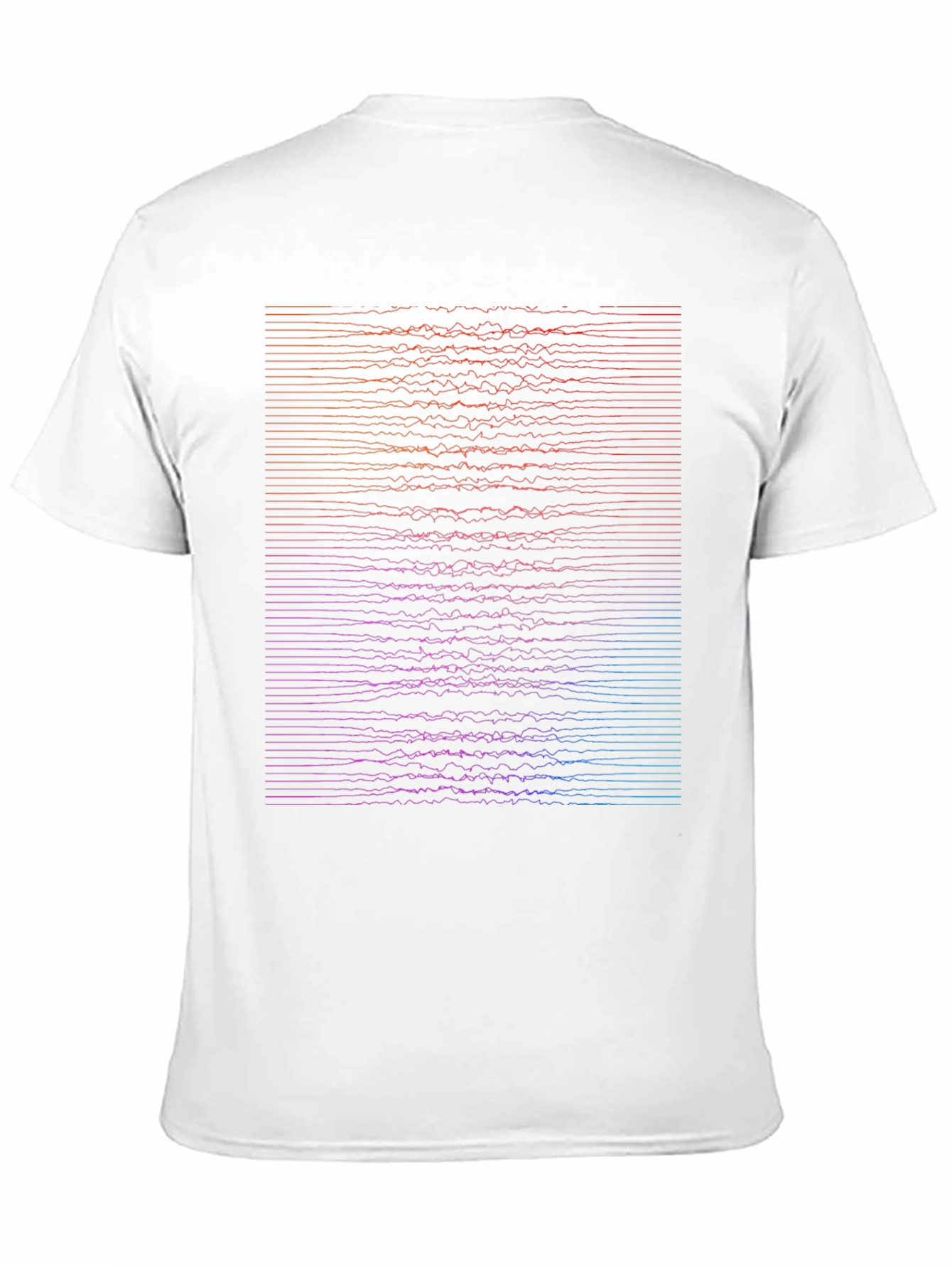 Abstract Wavy Lines Graphic T-Shirt