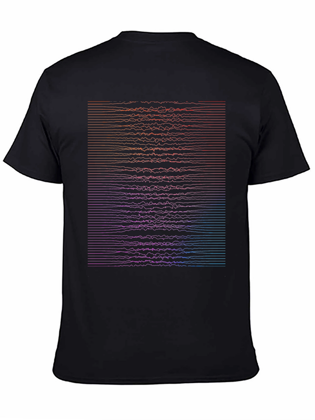 Abstract Wavy Lines Graphic T-Shirt
