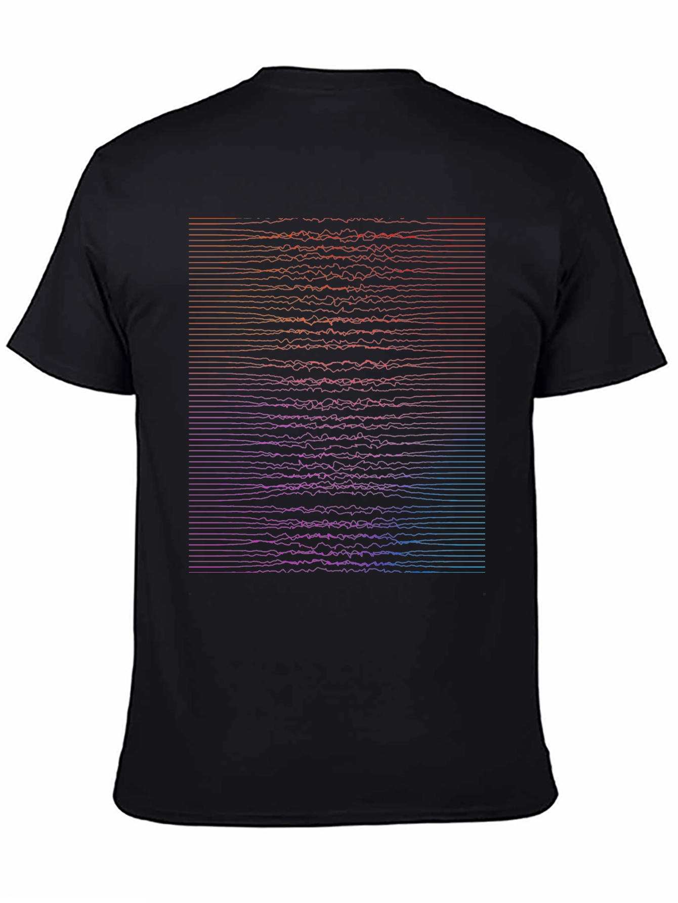 Abstract Wavy Lines Graphic T-Shirt