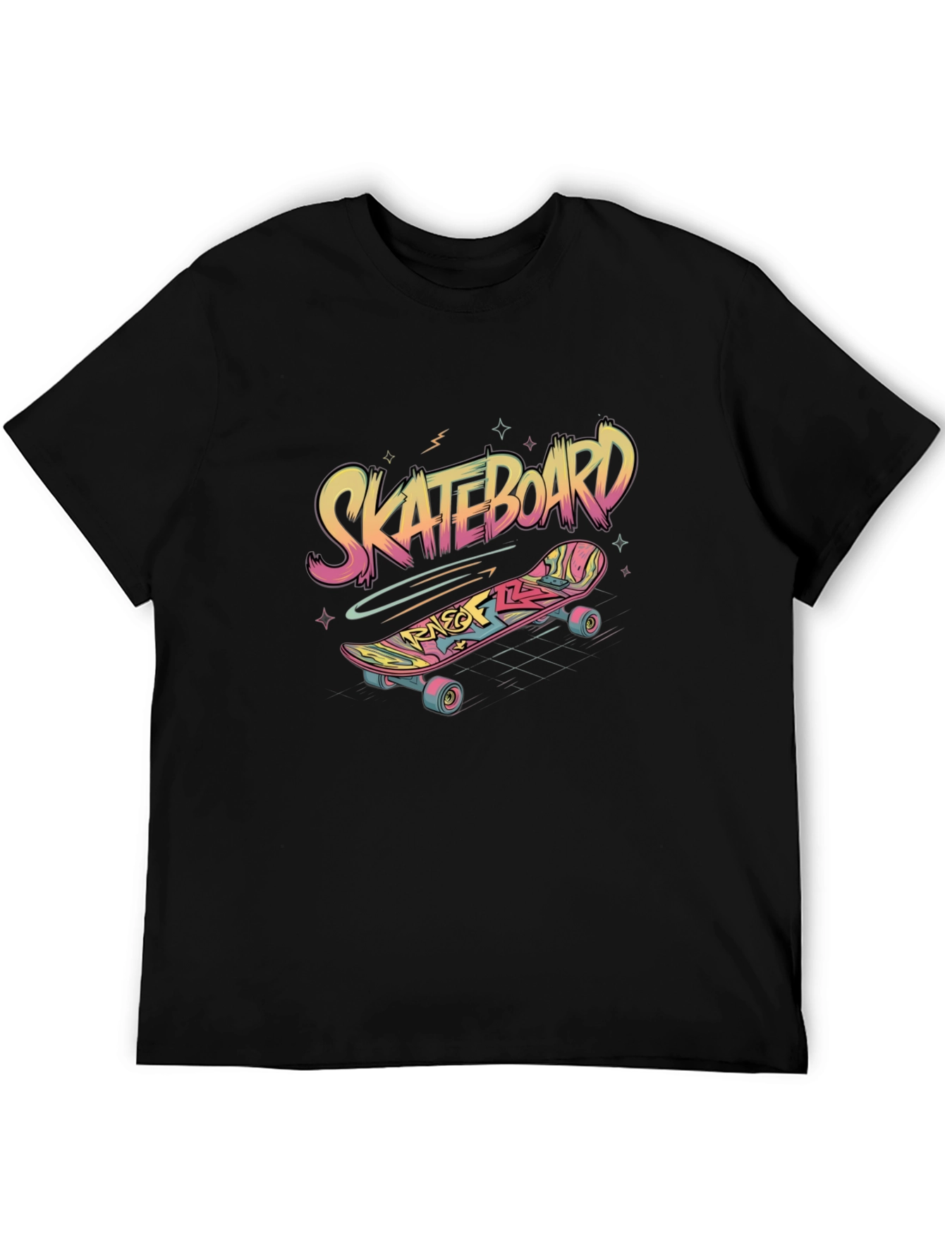Skateboard Graphic Tee - Black