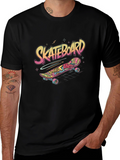 Skateboard Graphic Tee - Black